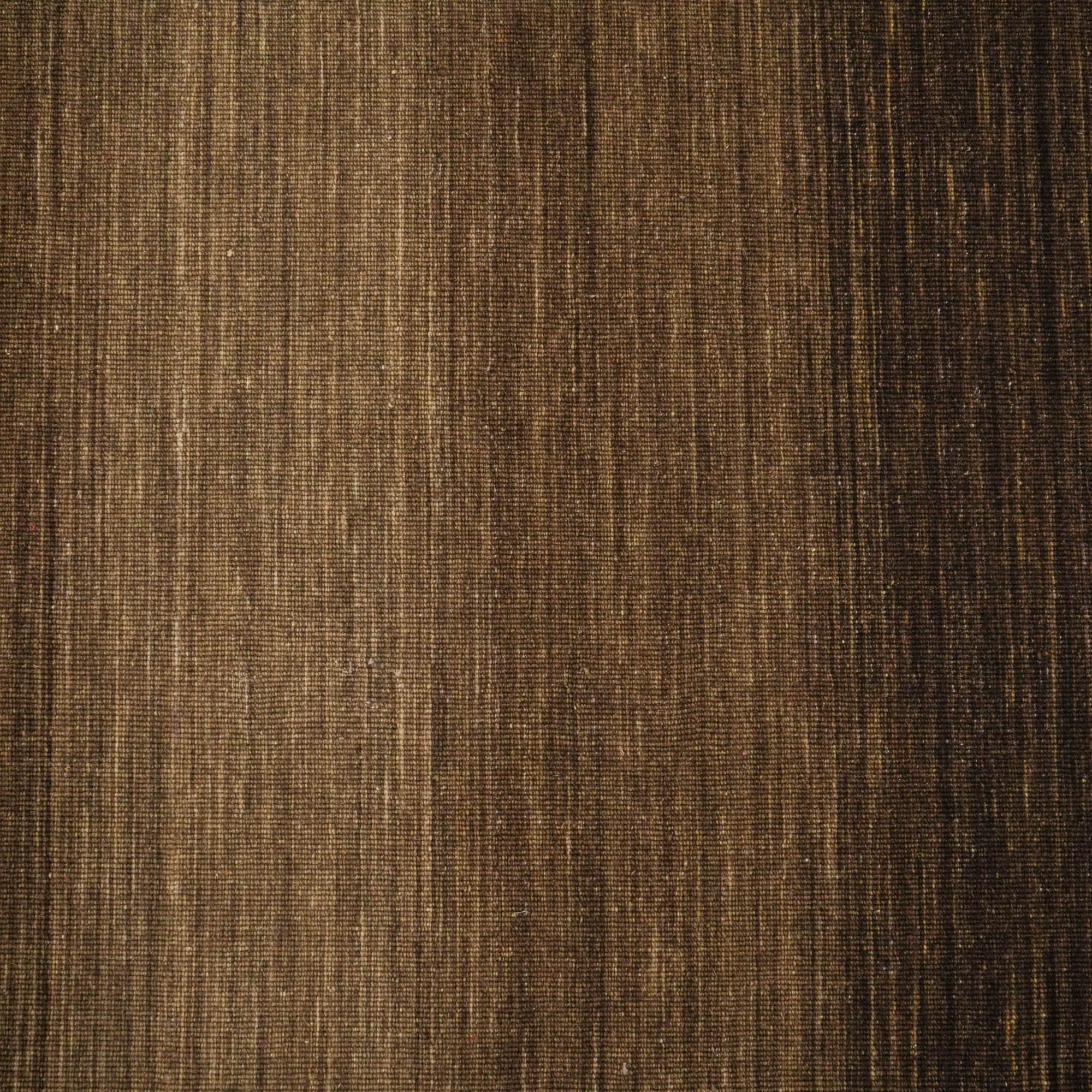 El Dokuma Sade Desenli Kahverengi Yün Kilim