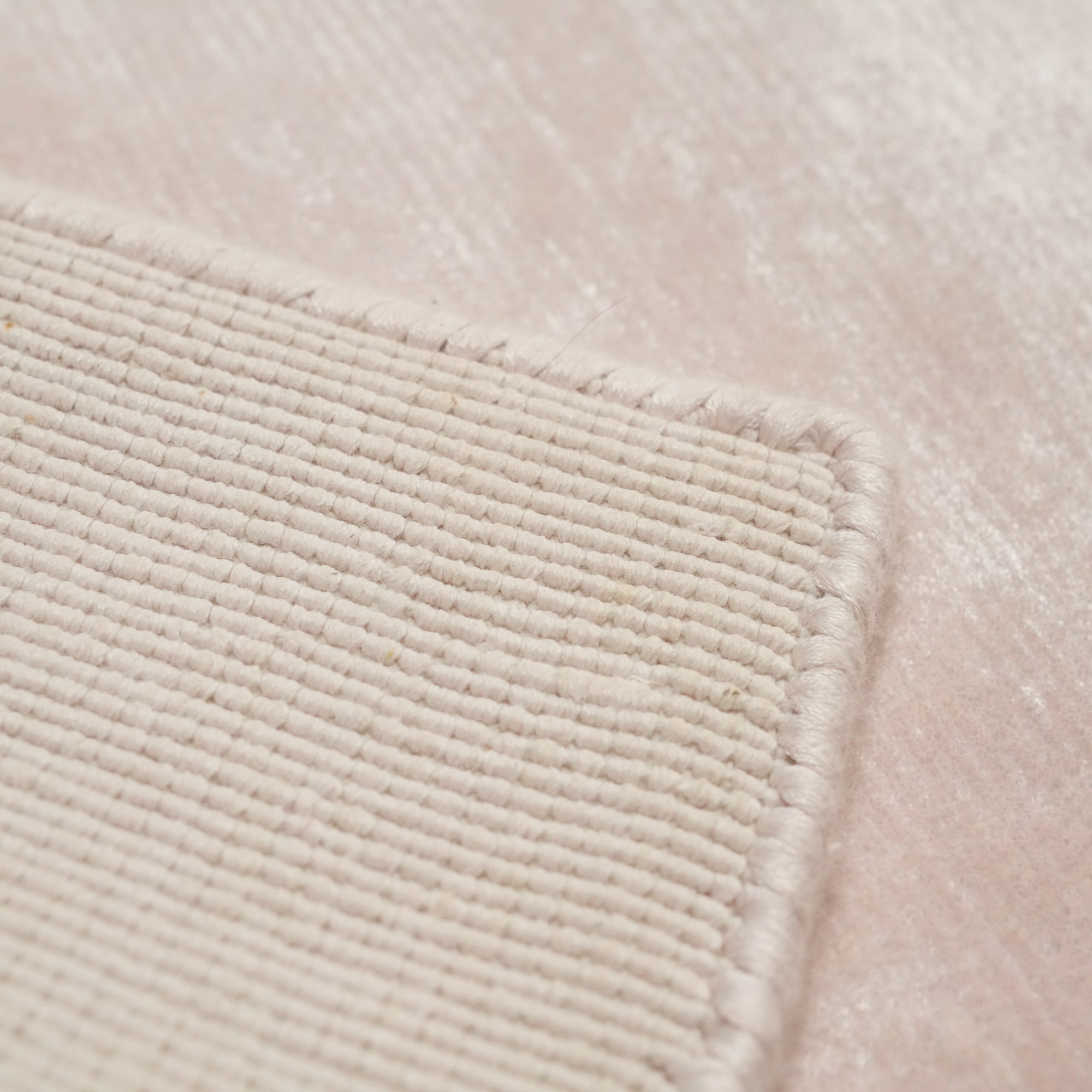Bench Woven Simple Patterned Pink Rug