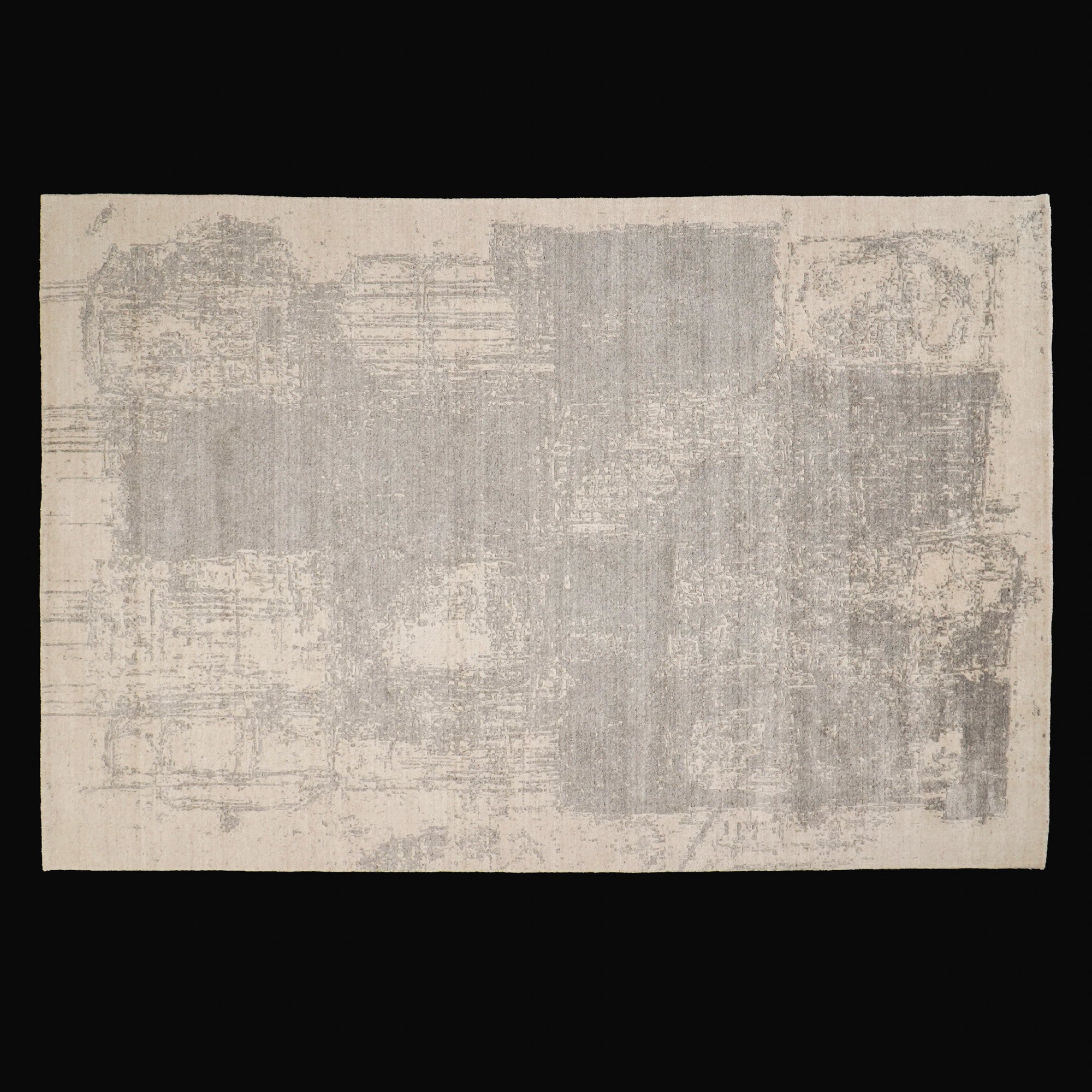 Handwoven Abstract Patterned Gray Rug