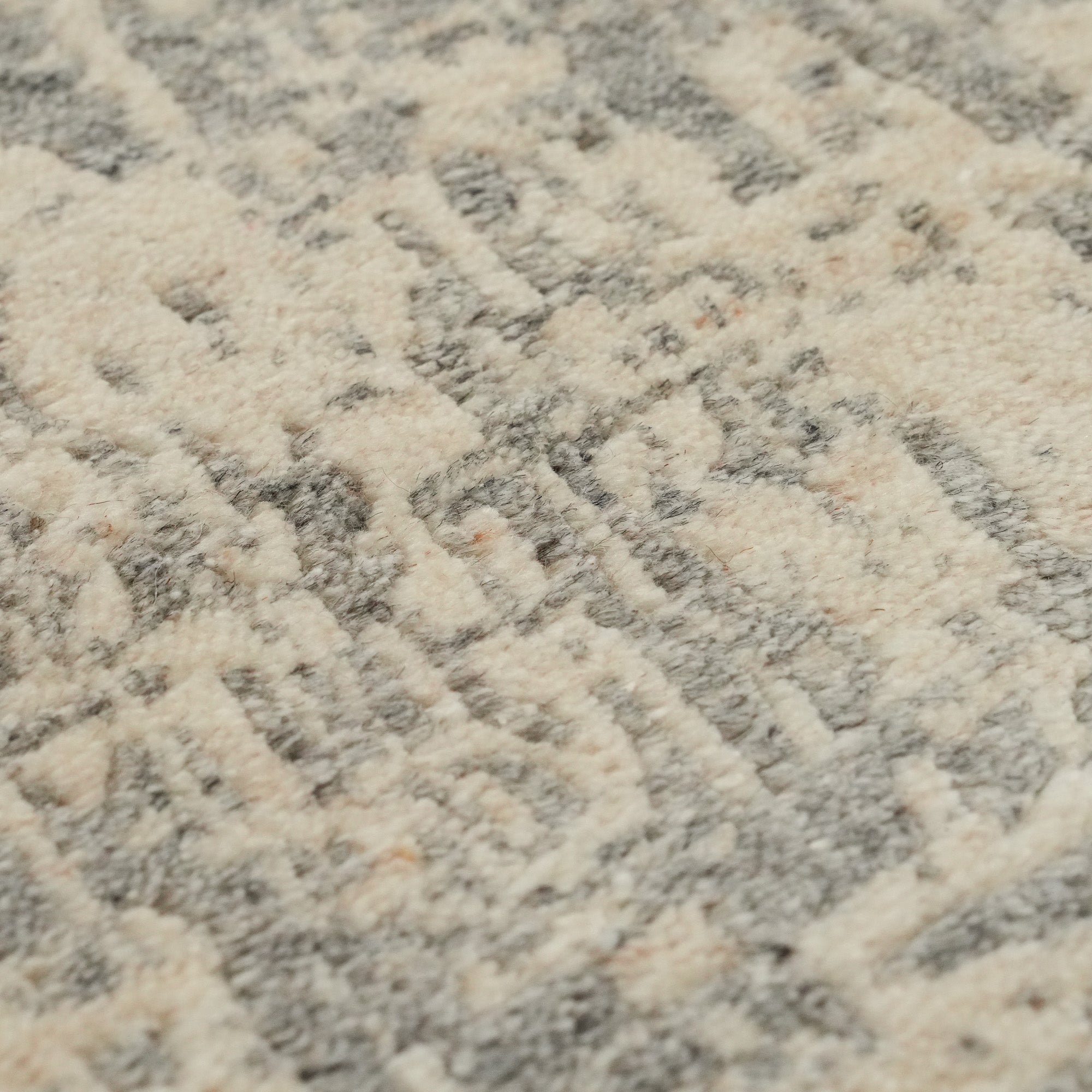 Handwoven Abstract Patterned Gray Rug