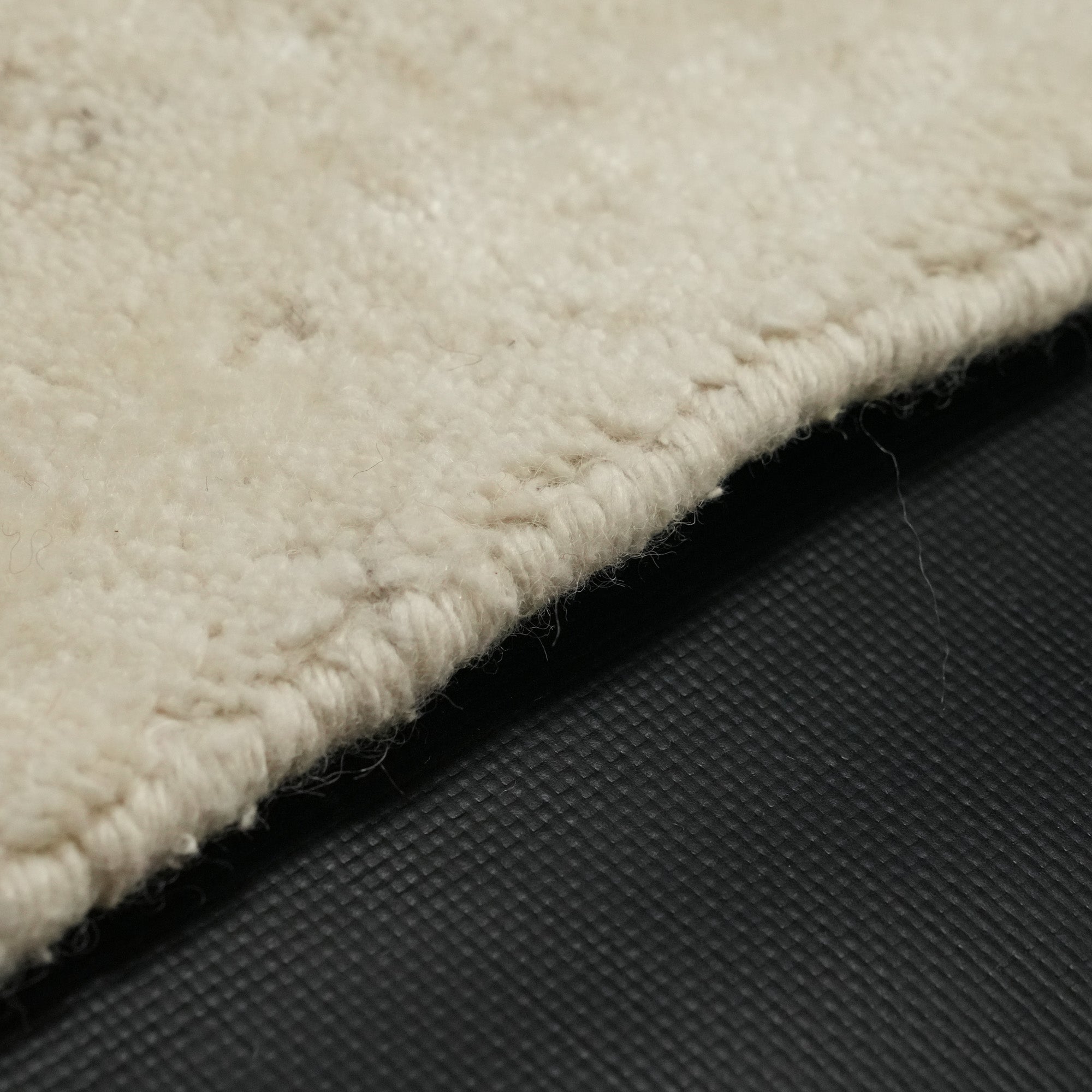 Hand Woven Abstract Patterned Cream Carpet