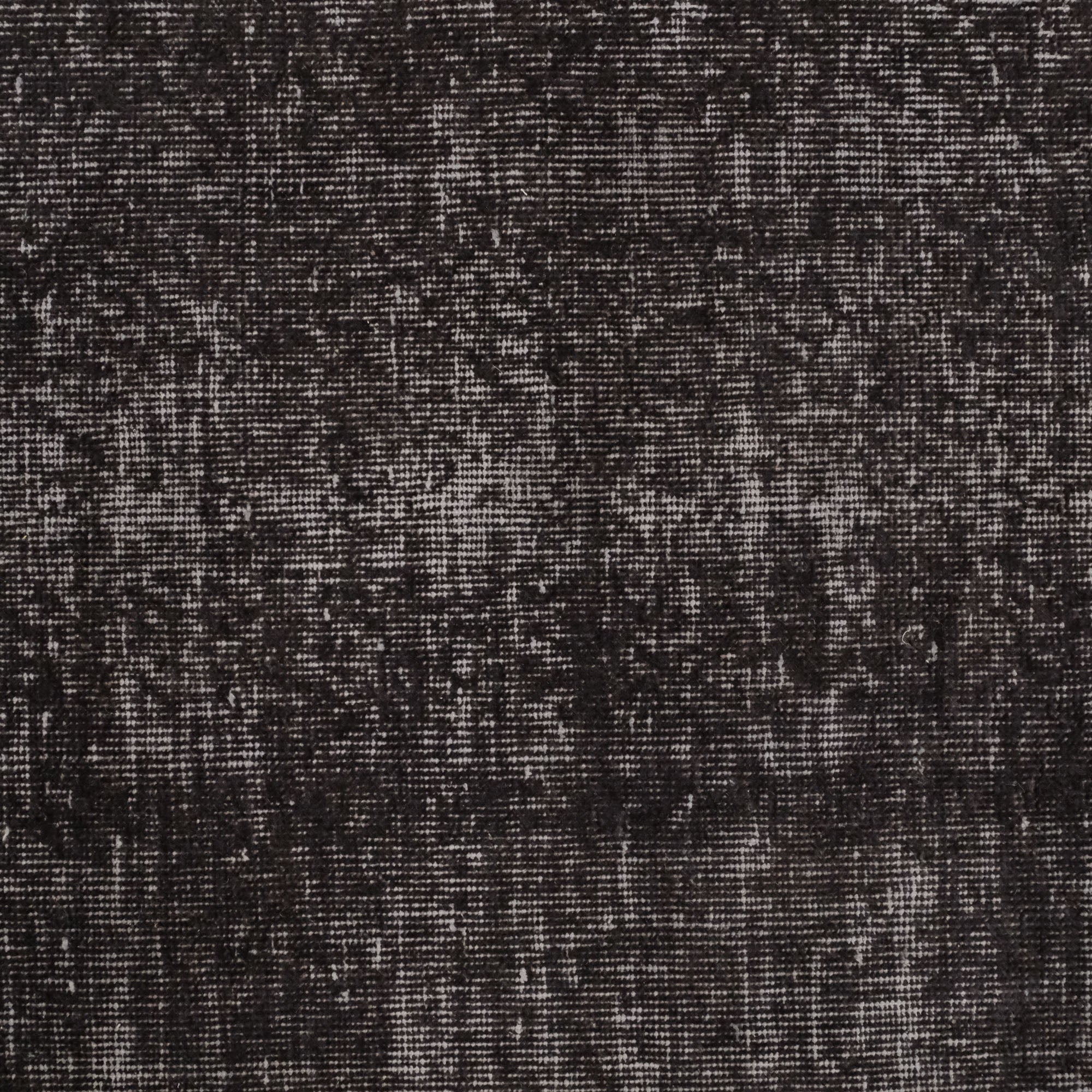 Hand Woven Vintage Patterned Anthracite Wool Carpet