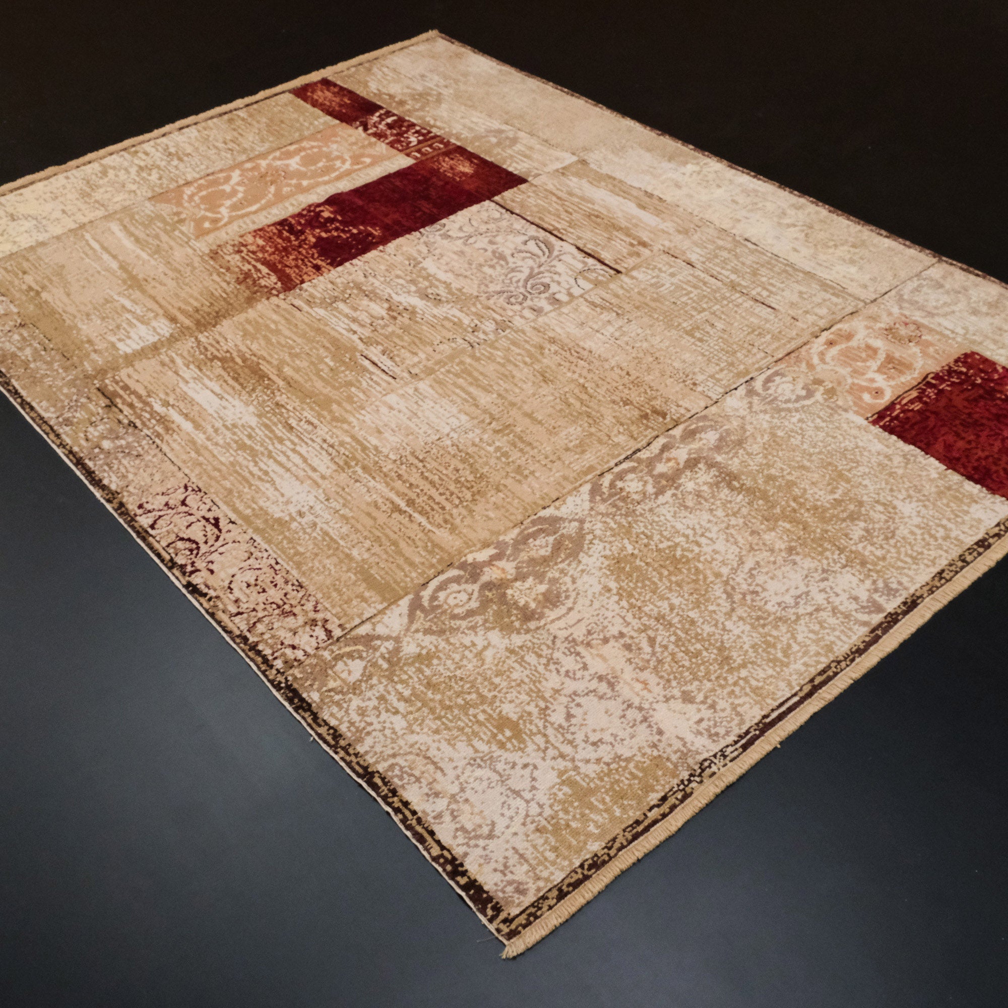 El Dokuma Vintage Desenli İpekli Yün Halı