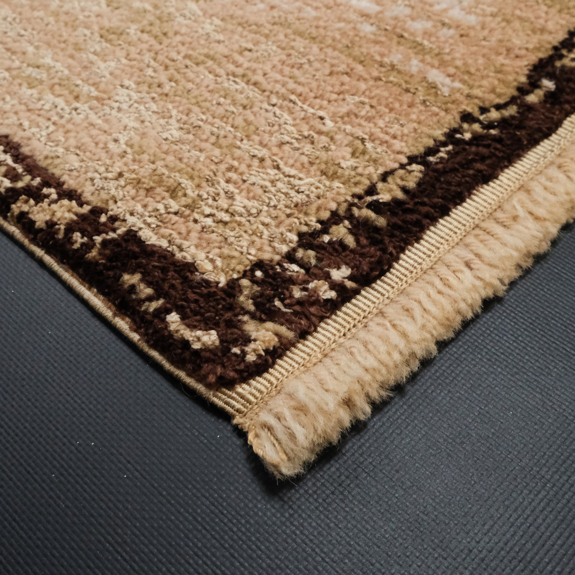 Hand Woven Beige Vintage Patterned Silk Carpet