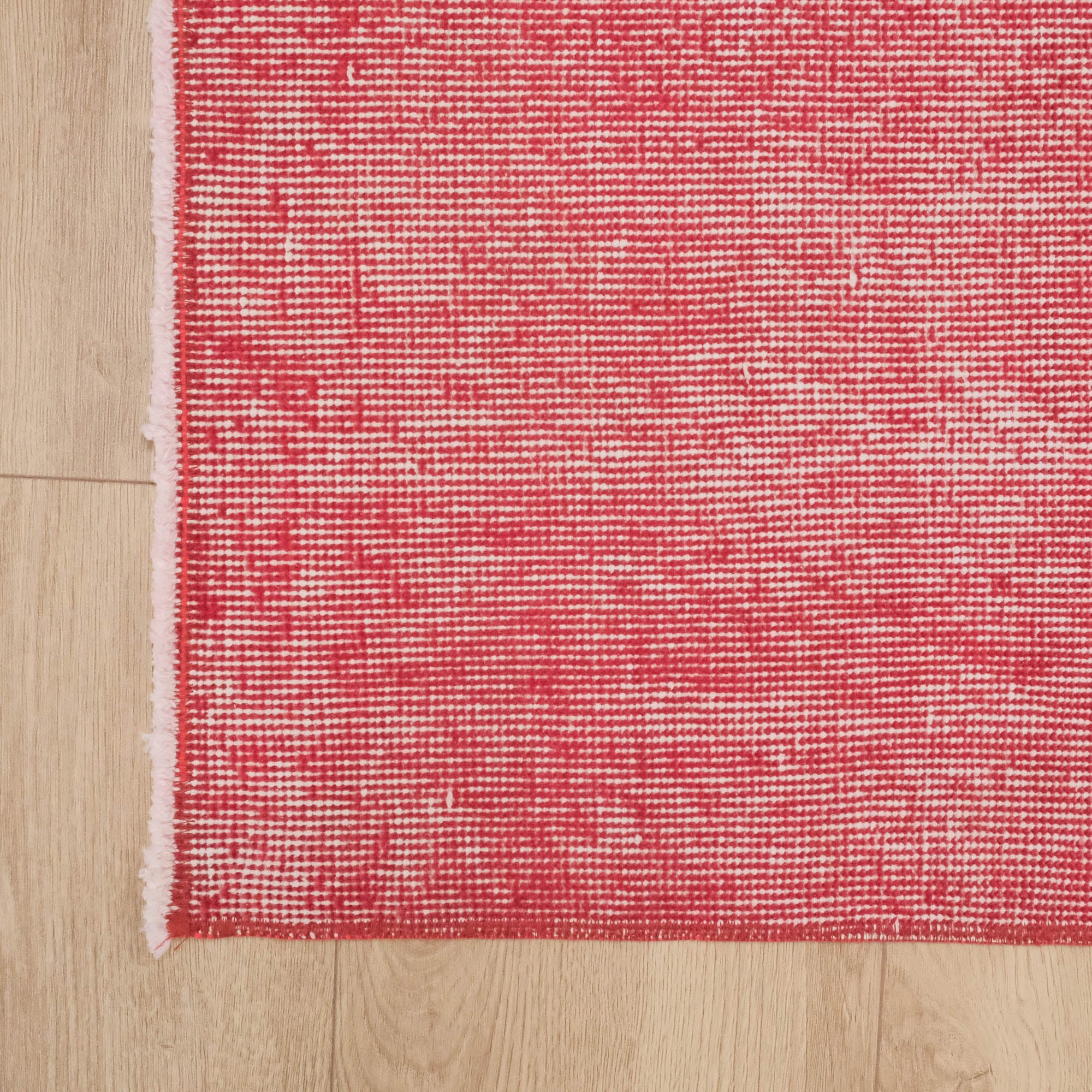 Hand-Woven Vintage Patterned Red Wool Modern Carpet