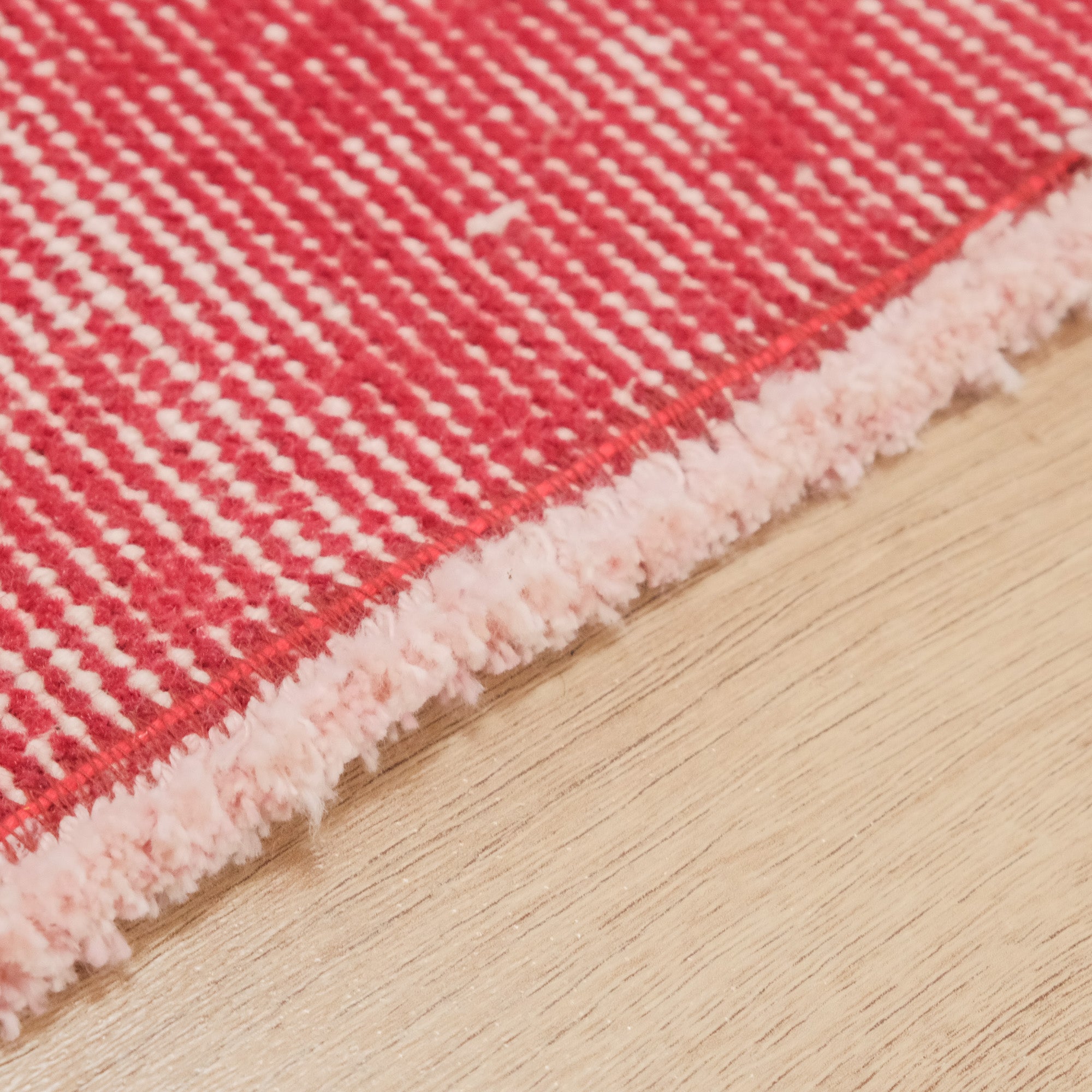 Hand-Woven Vintage Patterned Red Wool Modern Carpet