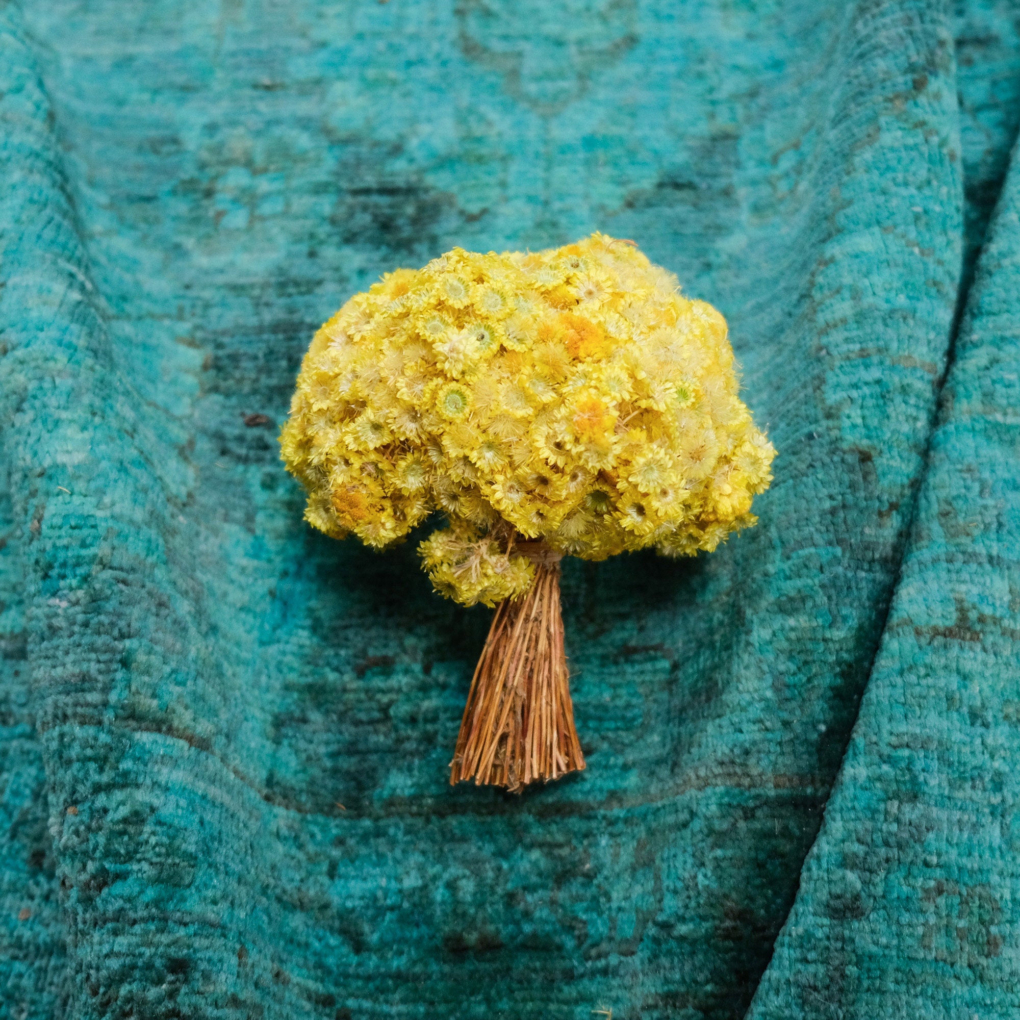 Hand Woven Vintage Patterned Blue Wool Carpet