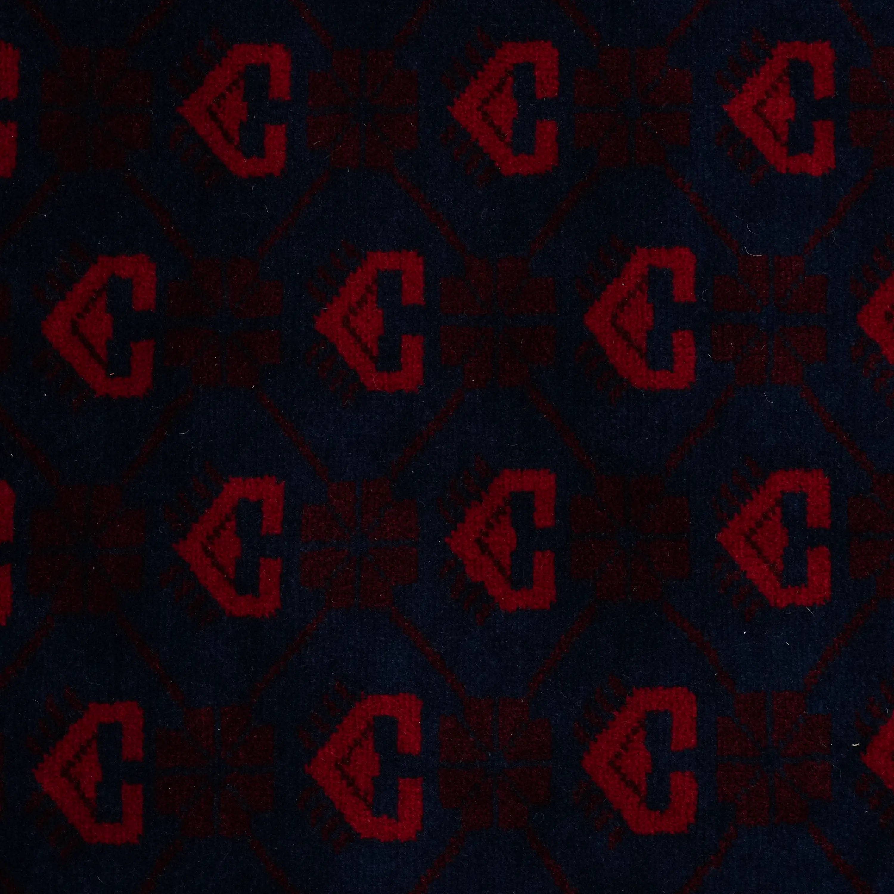 El Dokuma Yağcıbedir Desenli Lacivert Yün Halı