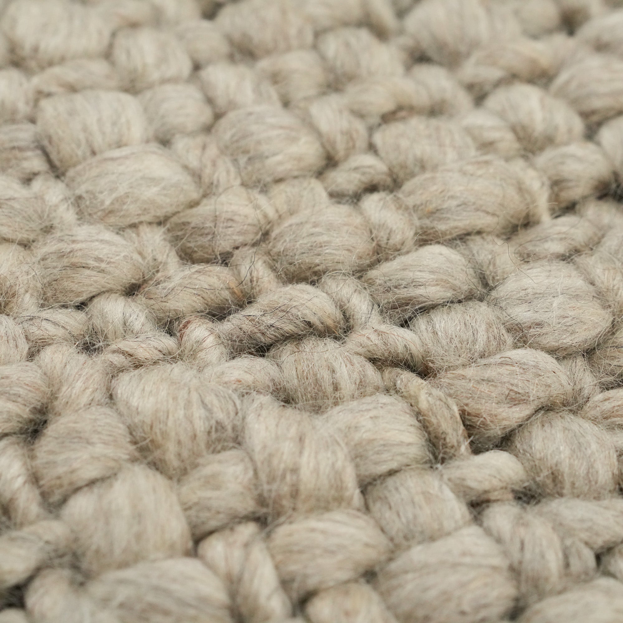 Hand Woven Wool Plain Patterned Gray Carpet