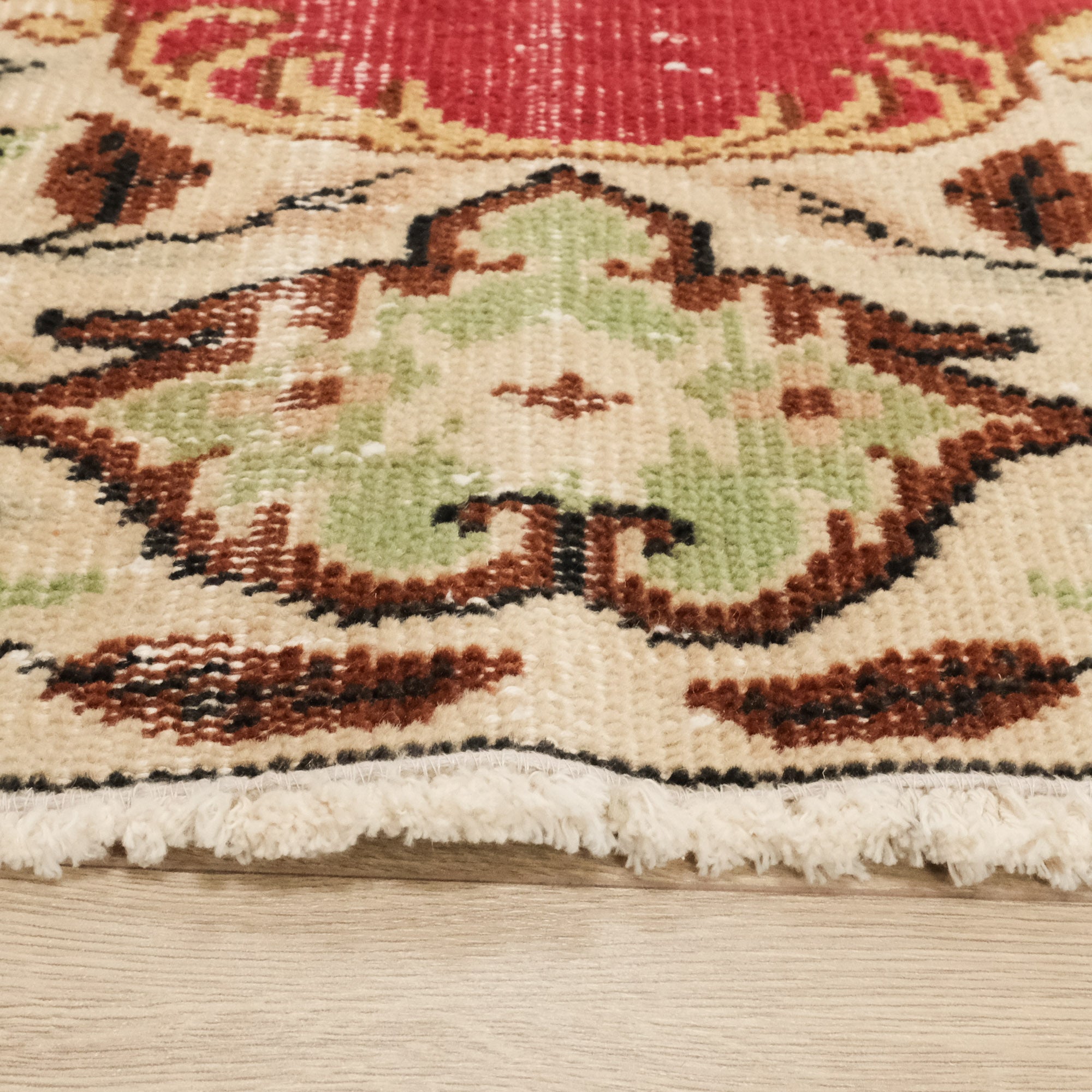 Ethnic Design Hand Woven Red Vintage Carpet
