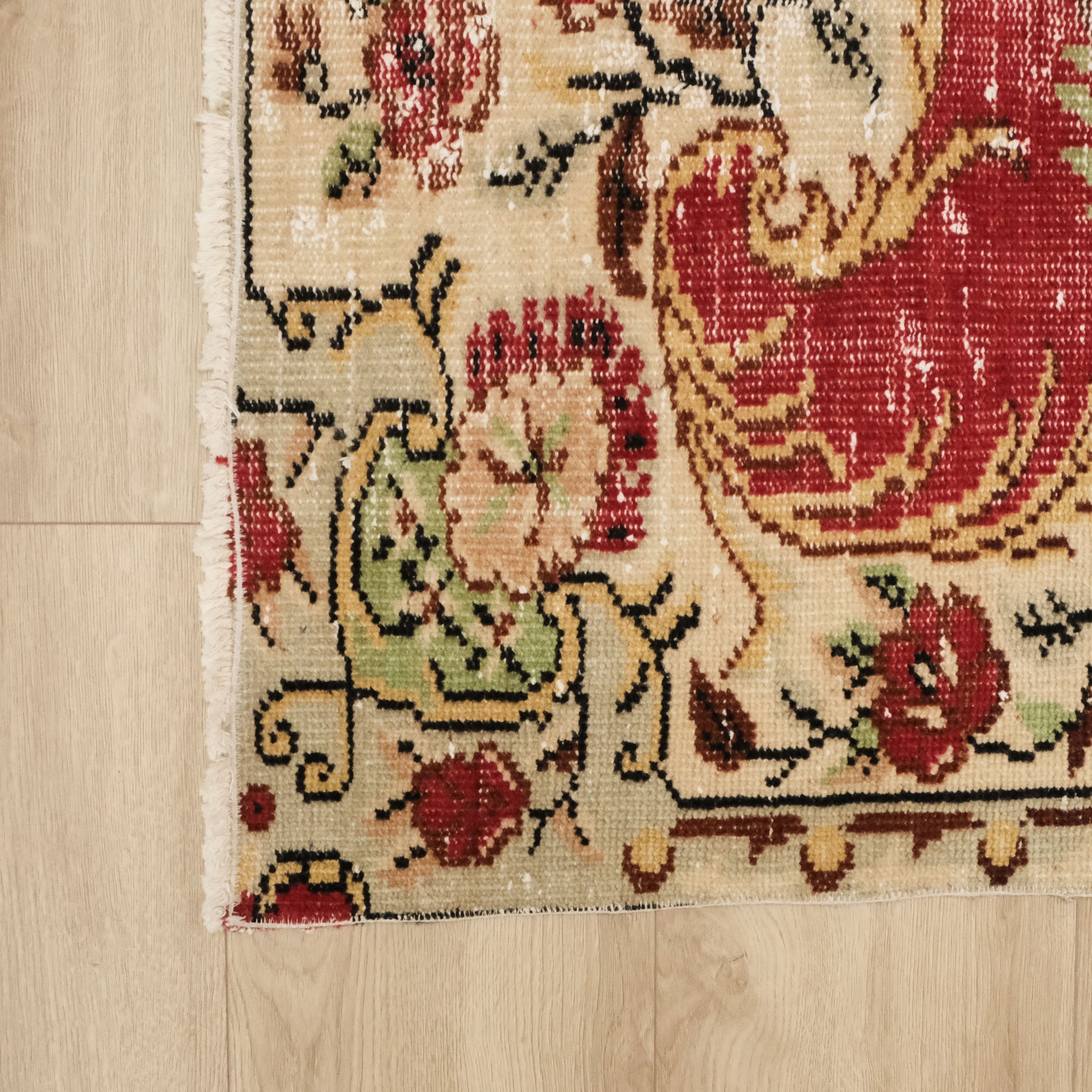 Ethnic Design Hand Woven Red Vintage Carpet