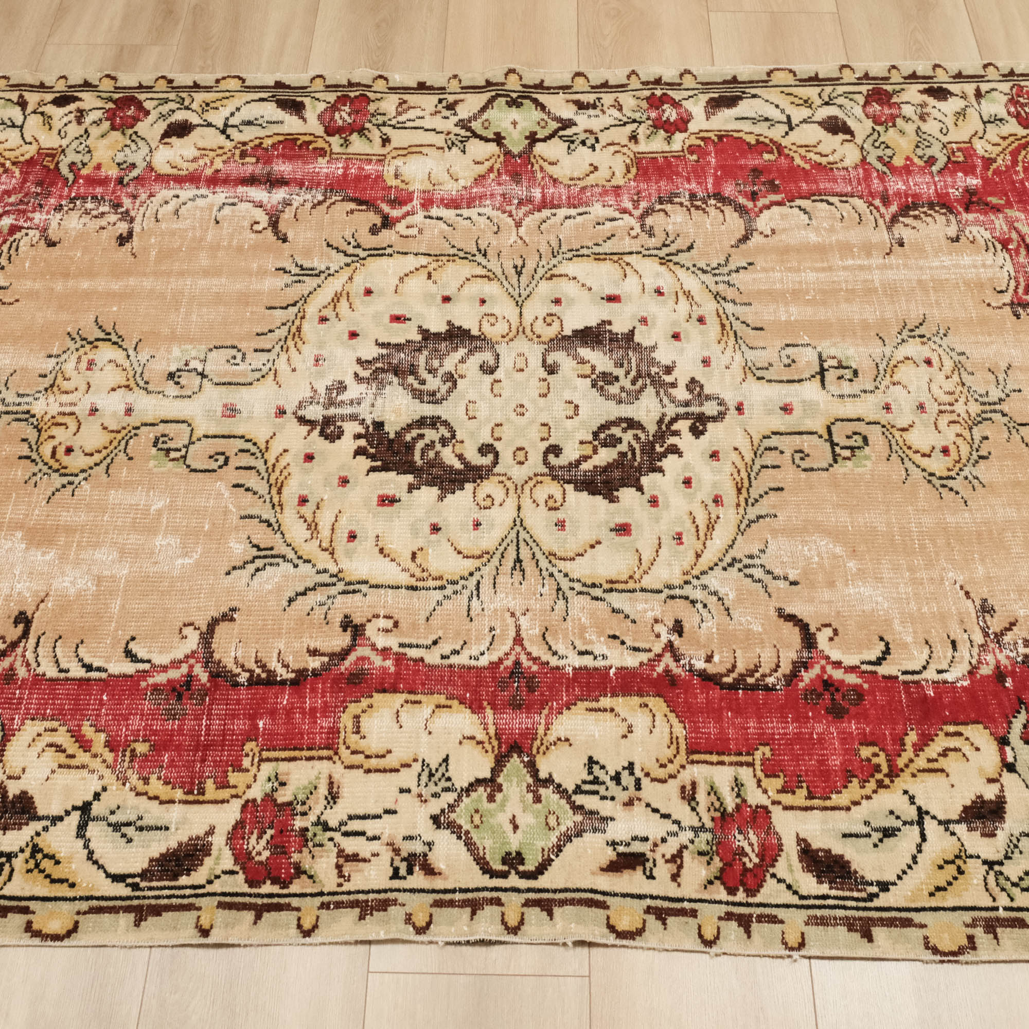 Ethnic Design Hand Woven Red Vintage Carpet
