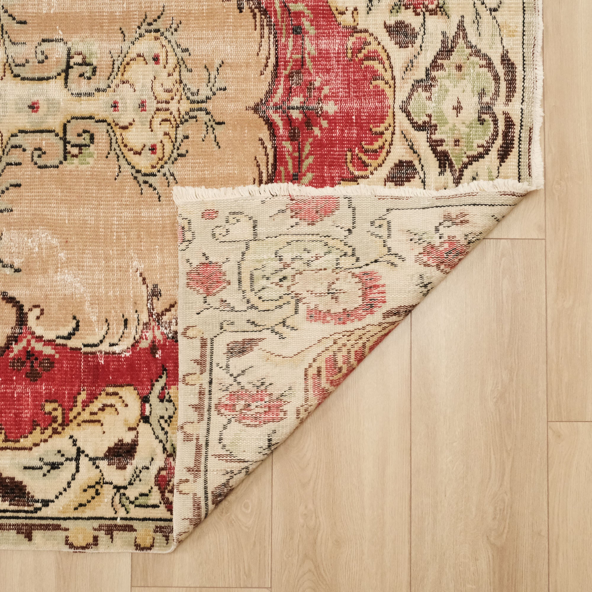 Ethnic Design Hand Woven Red Vintage Carpet