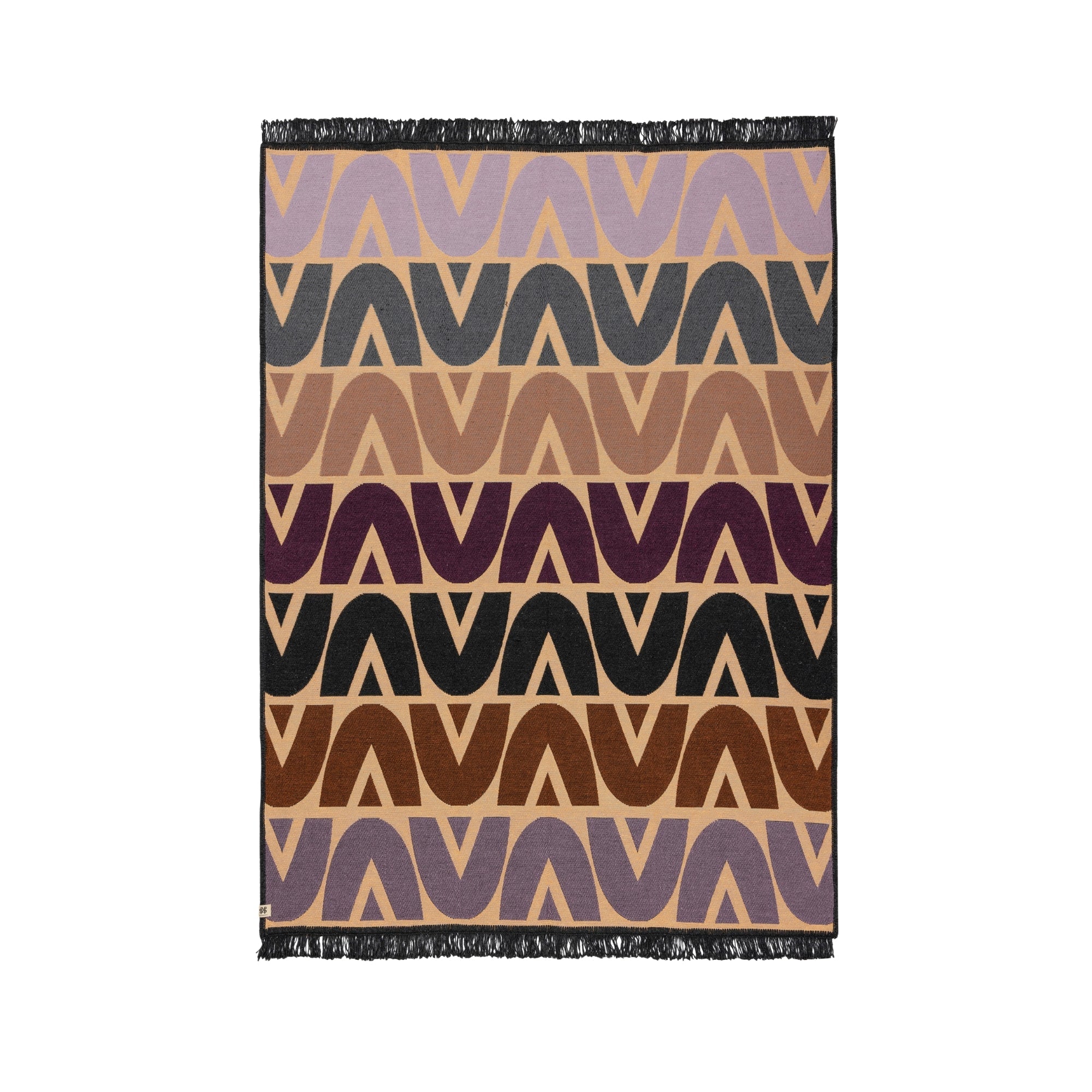 Flipped çift taraflı renkli pamuk kilim, makinede yıkanabilir modern dokuma kilim