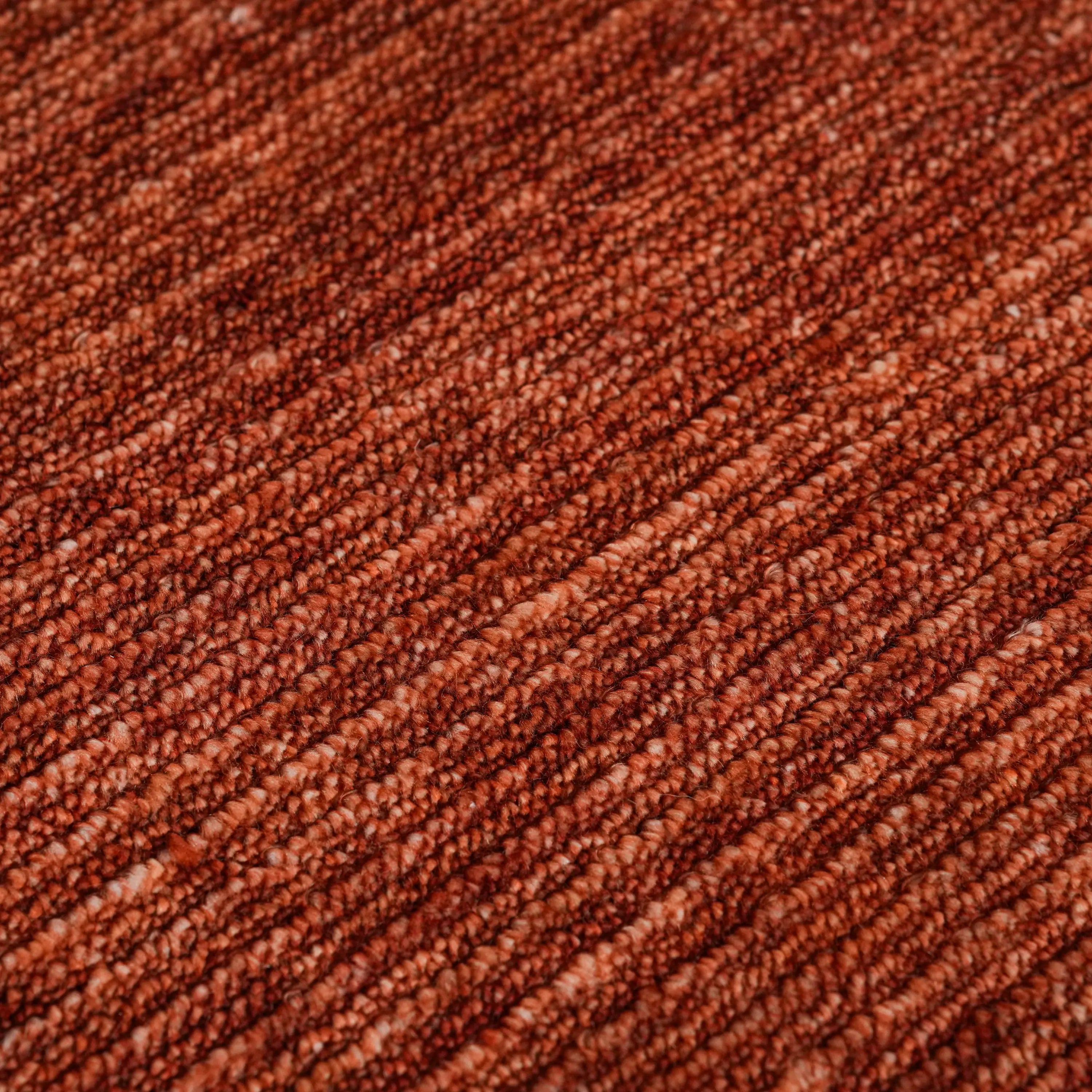 Gessi Serisi Sade Desenli Turuncu Tencel Tezgah Dokuma Halı