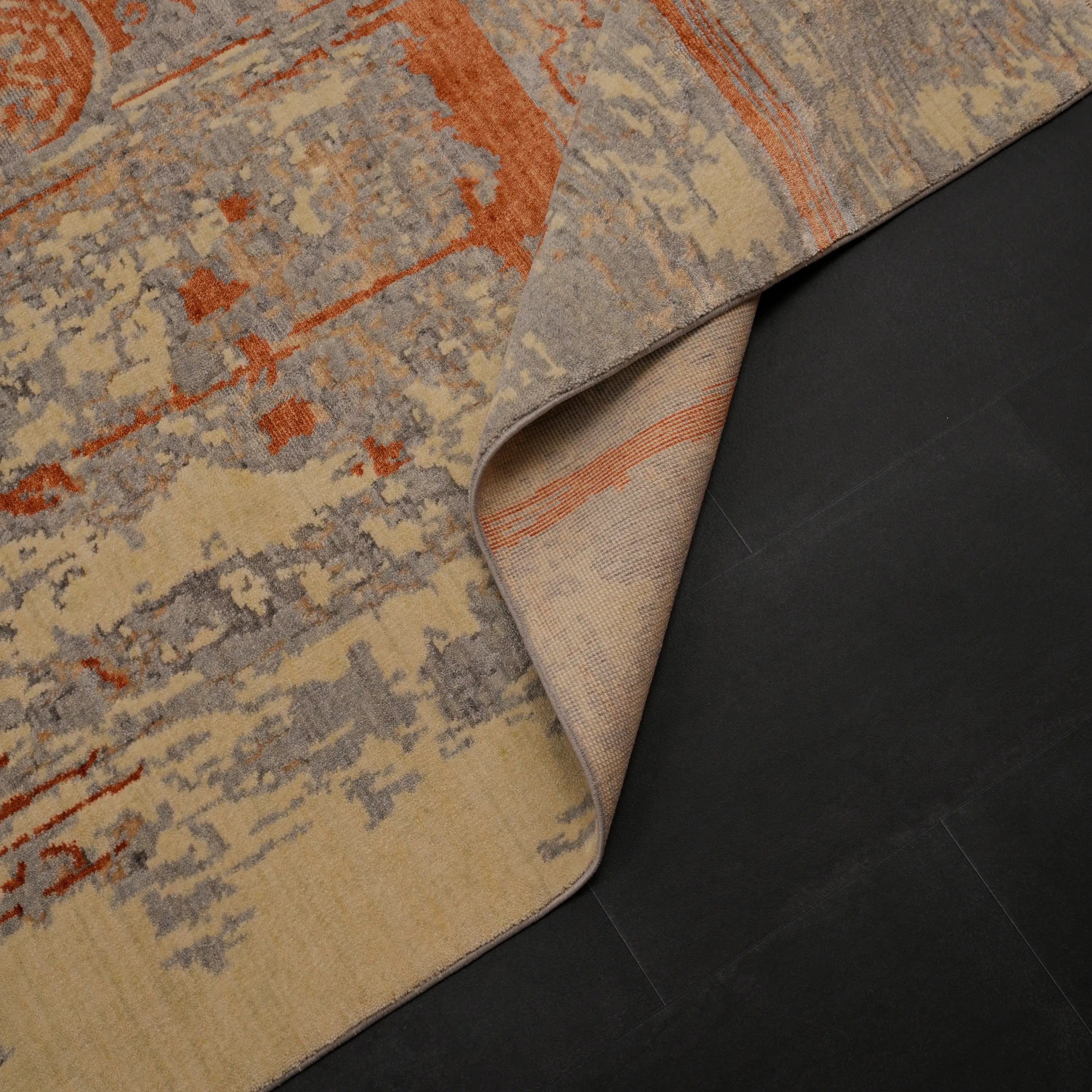 Günyolu Serisi Eğin (Kemaliye) Kapı Desenli Gri Tezgah Dokuma Doğal Halı