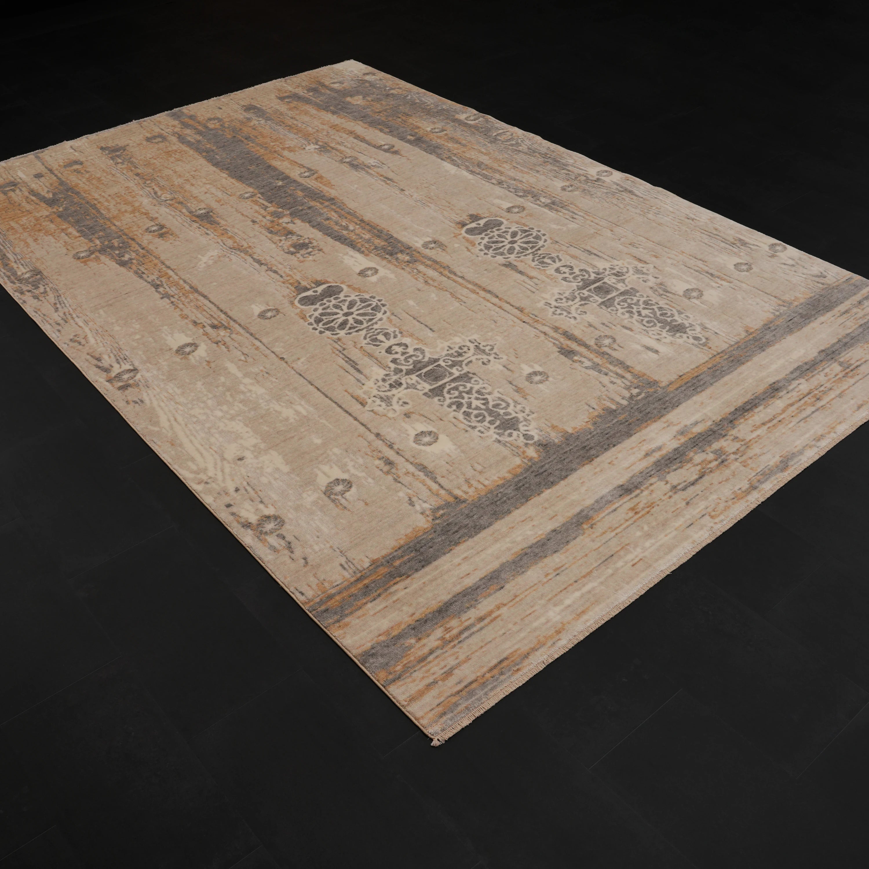 Günyolu Serisi Eğin (Kemaliye) Kapı Desenli Vizon Tezgah Dokuma Doğal Halı