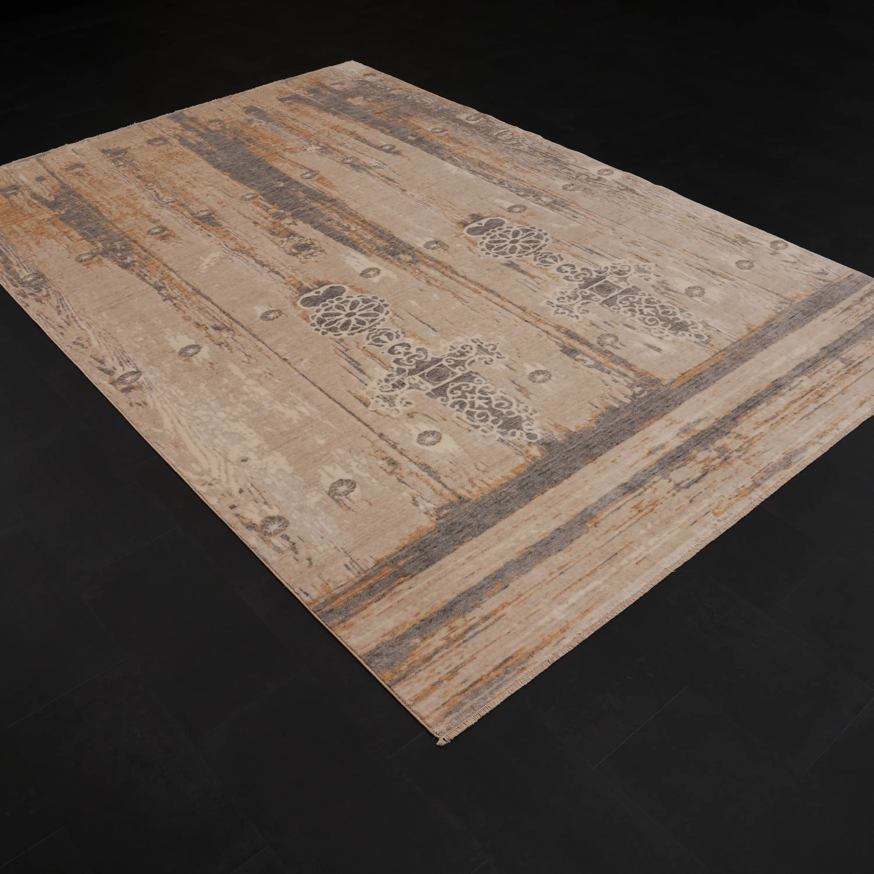 Günyolu Serisi Eğin (Kemaliye) Kapı Desenli Vizon Tezgah Dokuma Doğal Halı