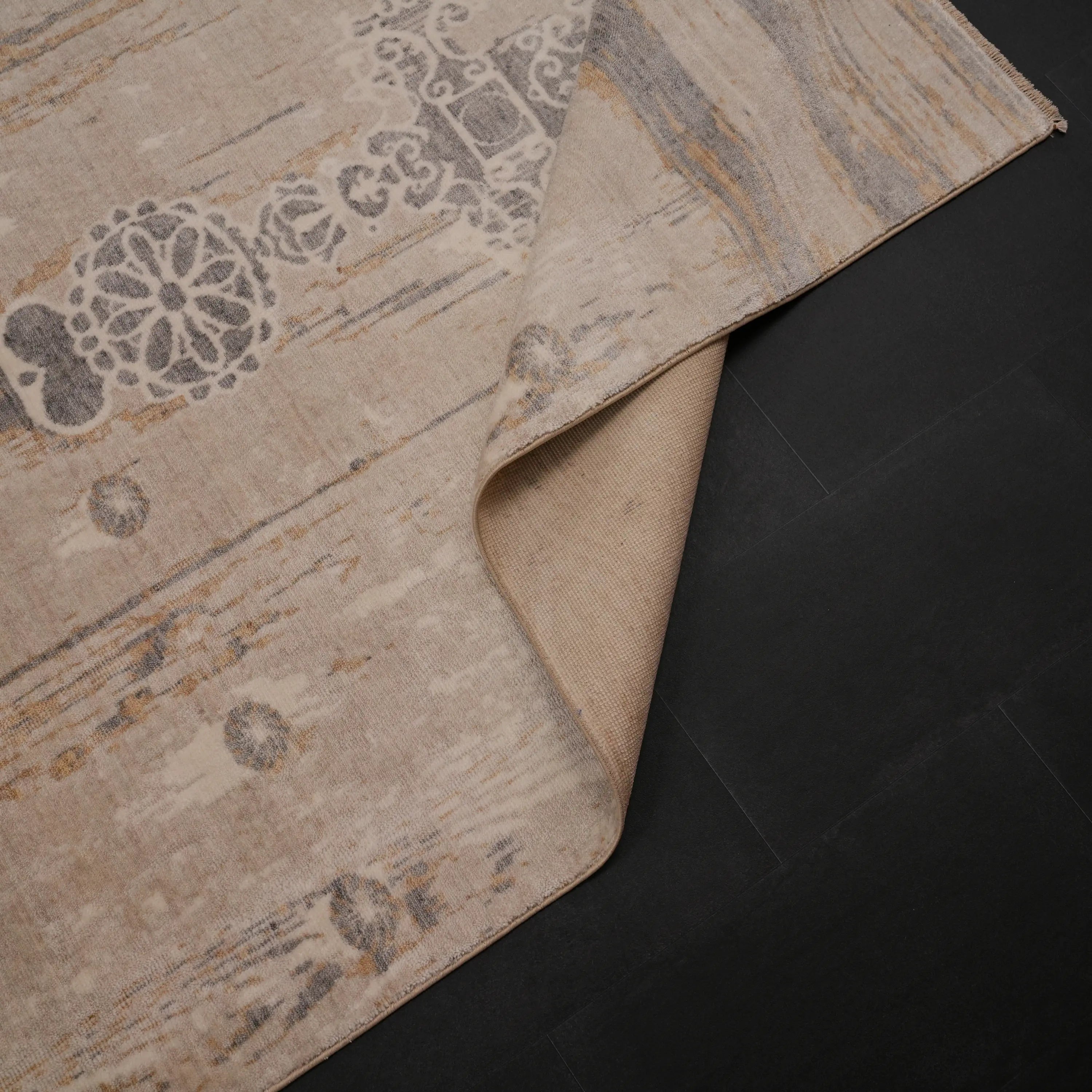 Günyolu Serisi Eğin (Kemaliye) Kapı Desenli Vizon Tezgah Dokuma Doğal Halı