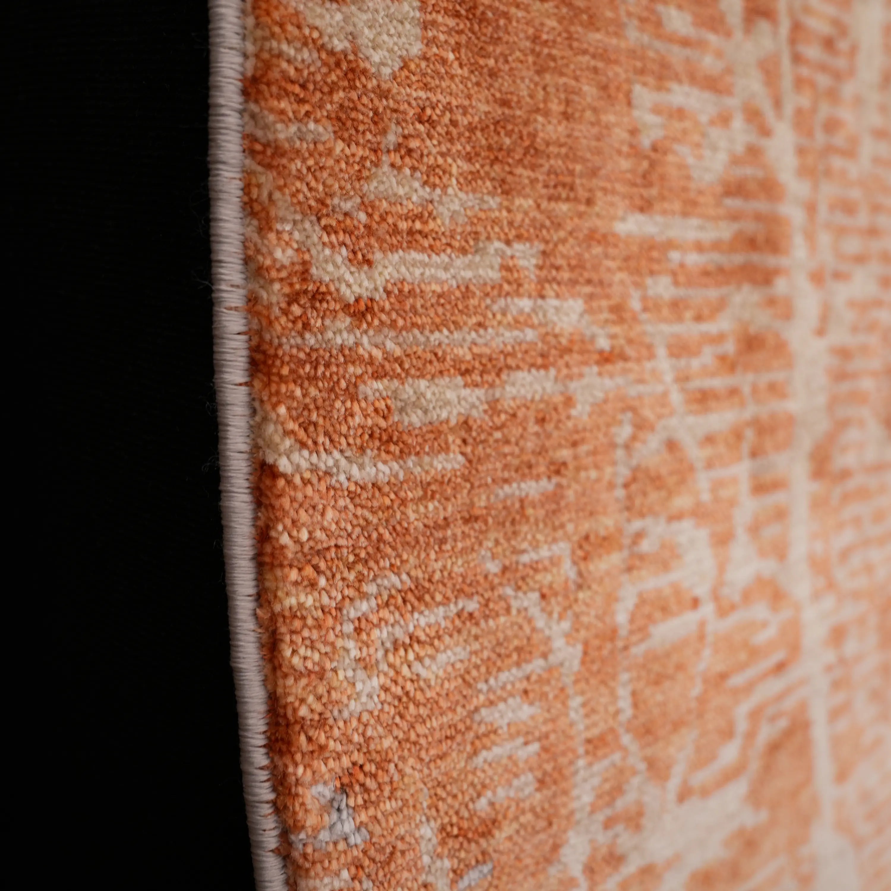 Günyolu Series Kemaliye Dark Canyon Patterned Terra Loom-Woven Natural Rug