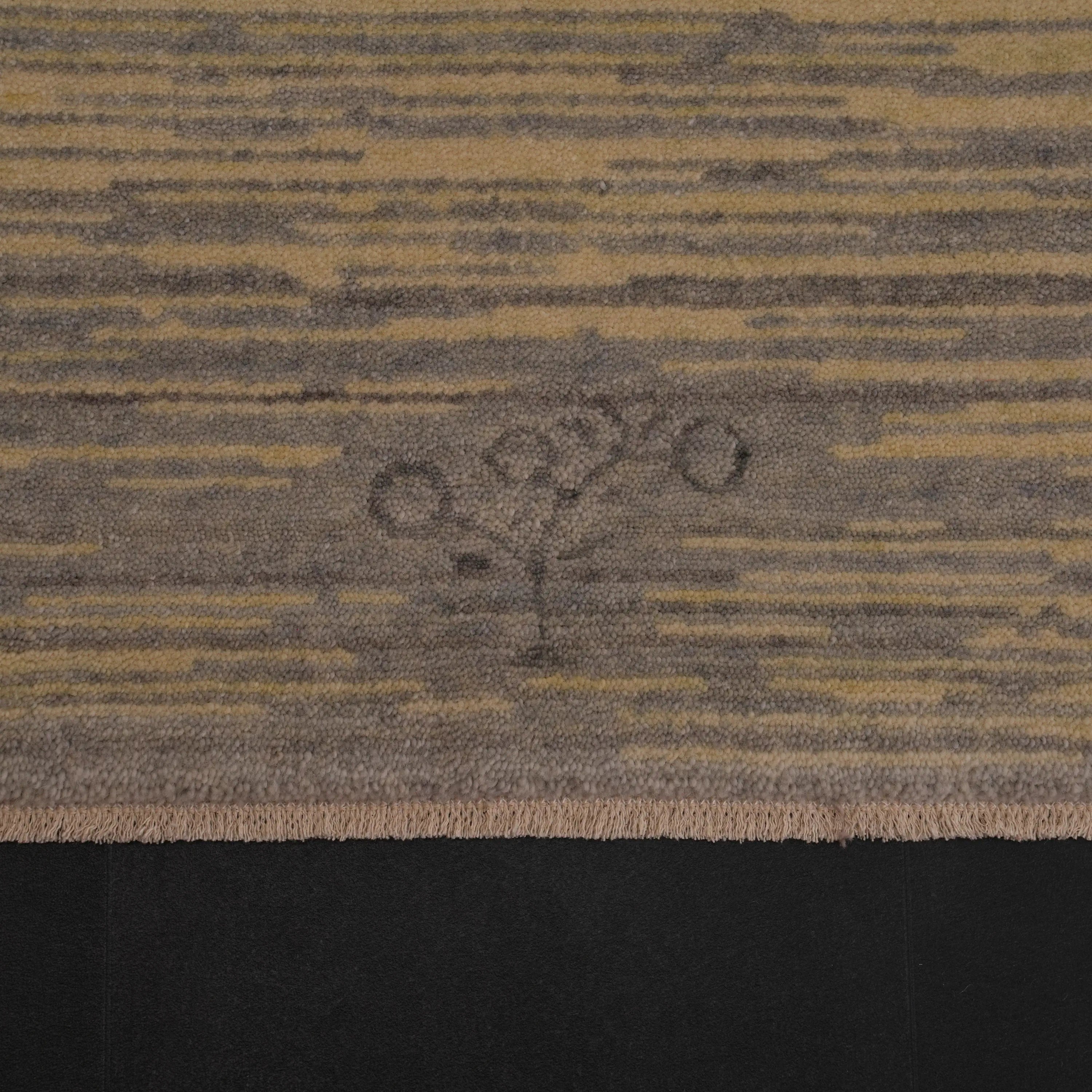 Günyolu Series Kemaliye Dark Canyon Patterned Terra Loom-Woven Natural Rug