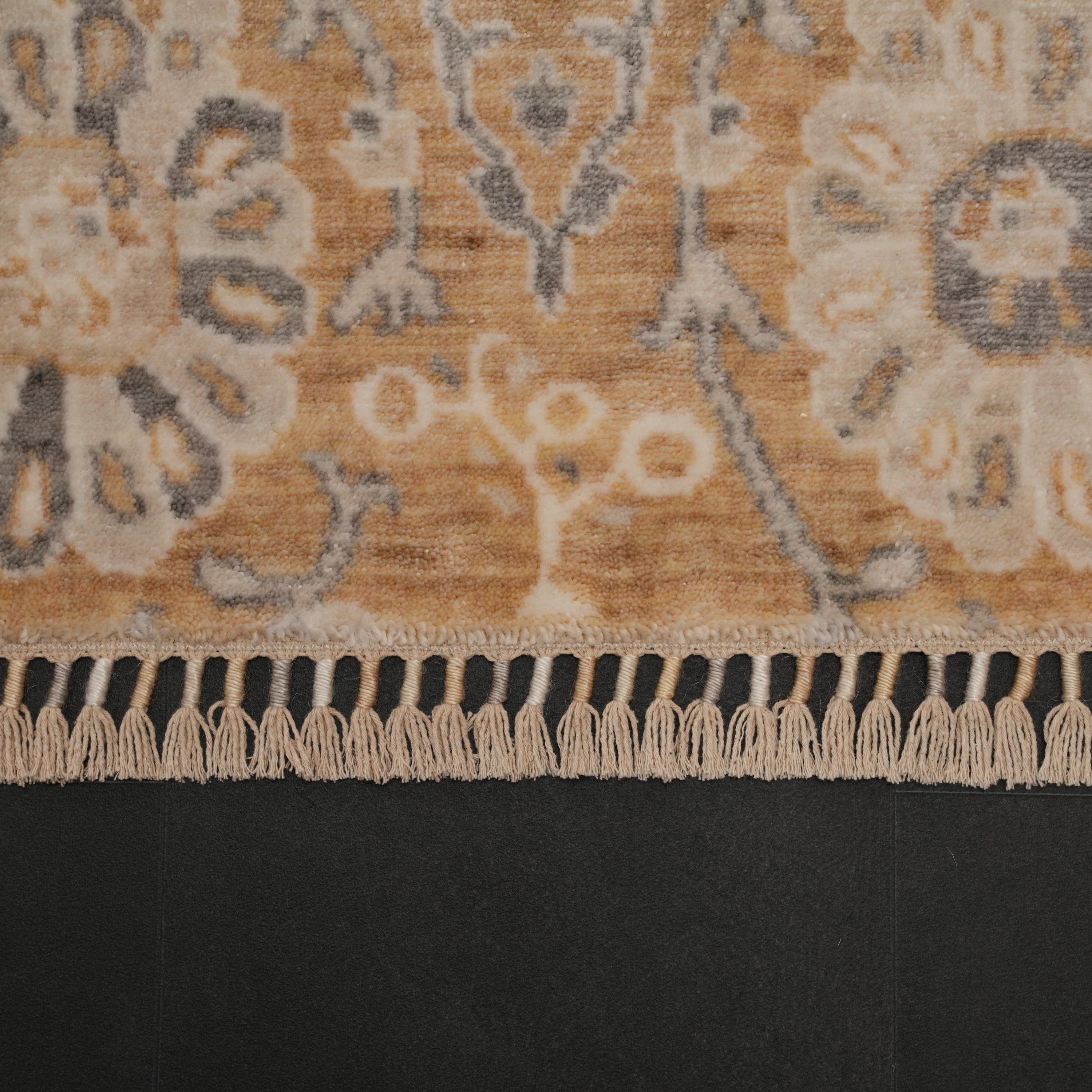 Günyolu Series Patchwork Patterned Beige Loom-Woven Natural Rug