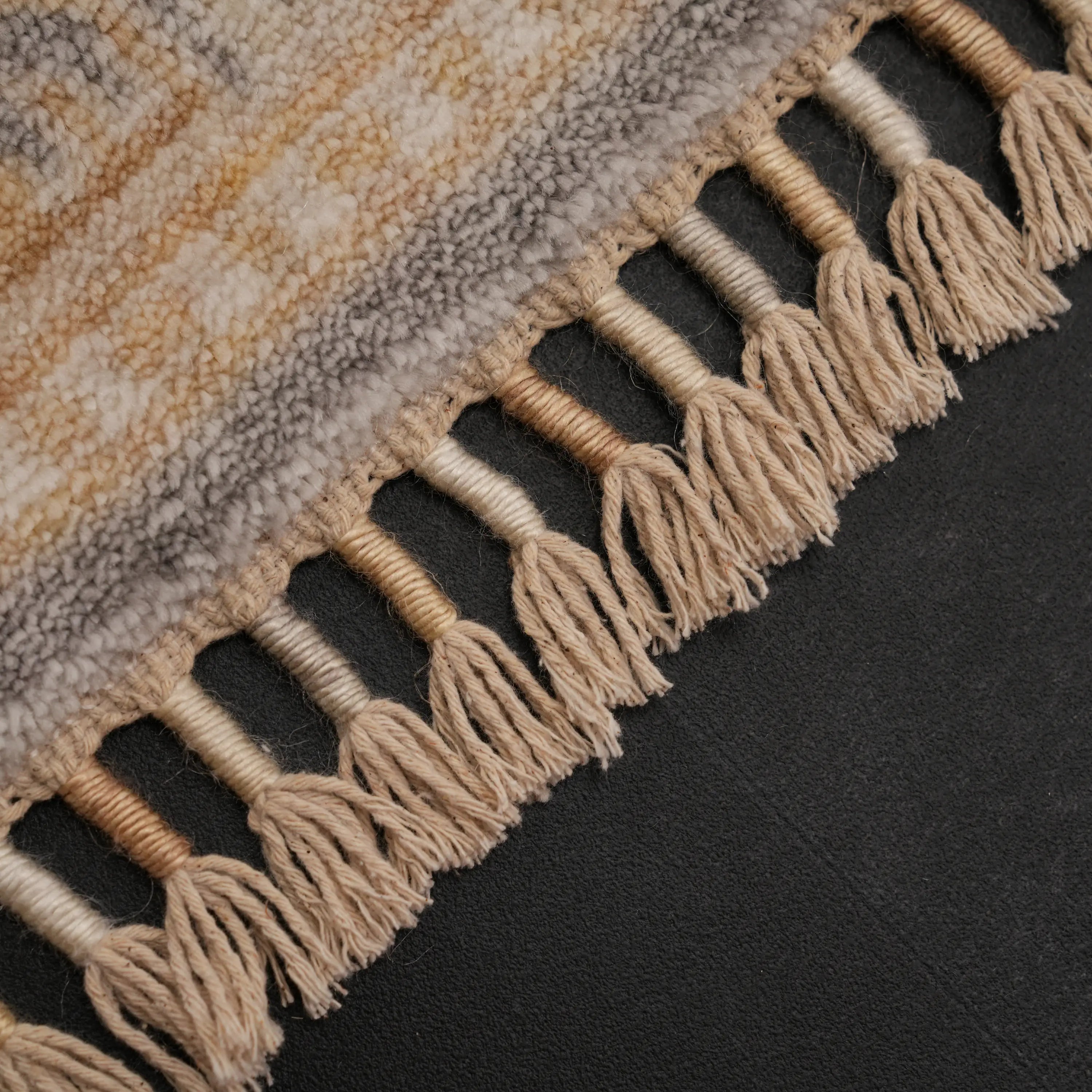 Günyolu Series Pazırık Patterned Cream Loom-Woven Natural Rug