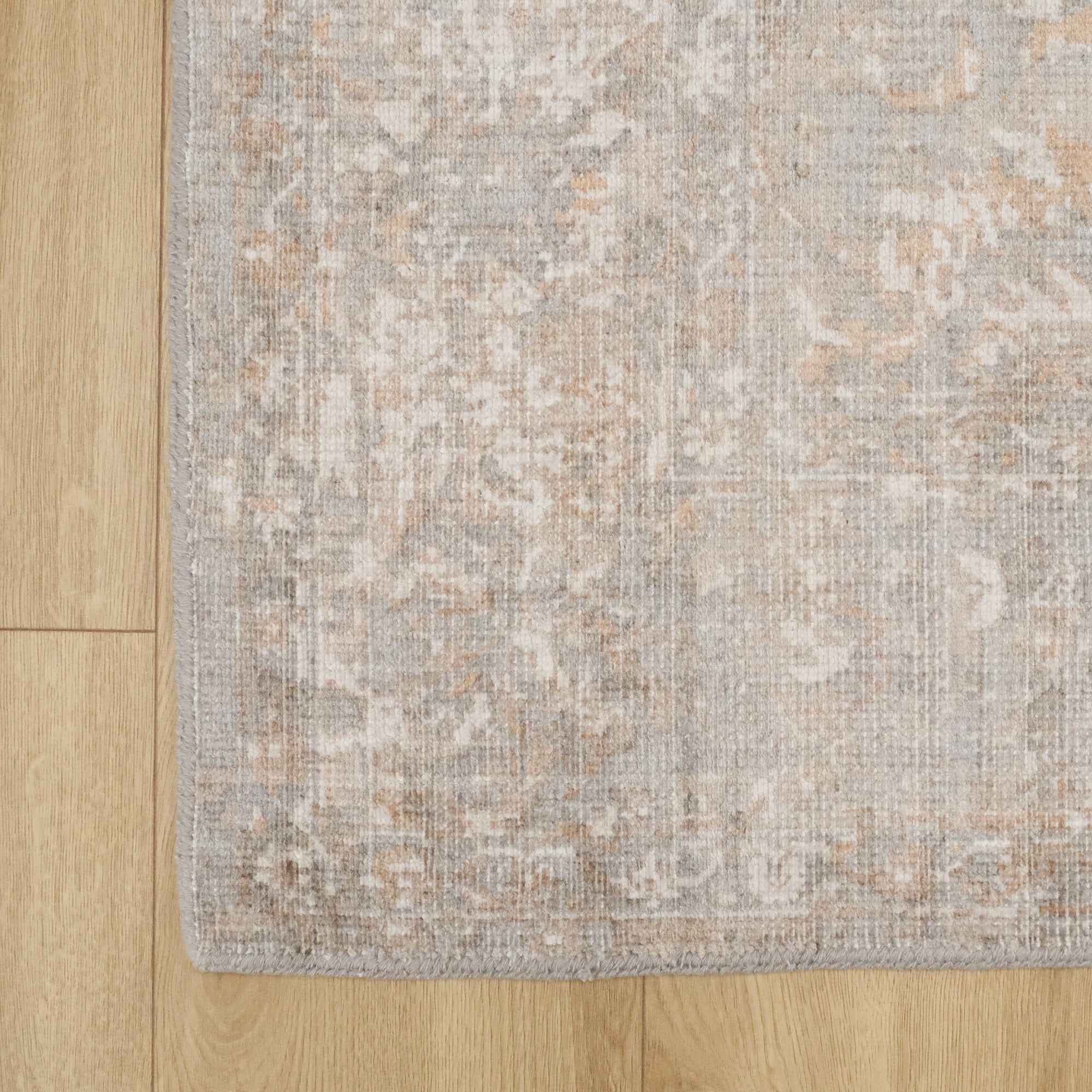 Tezgah Dokuma Vintage Desenli Klasik Gri Halı