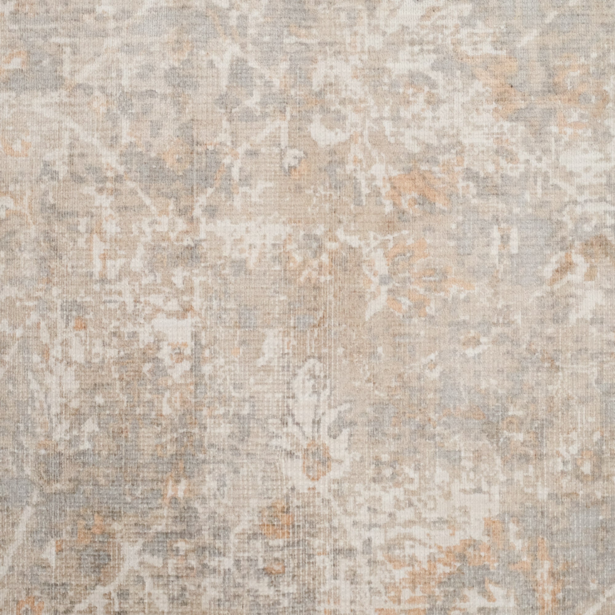 Tezgah Dokuma Vintage Desenli Klasik Gri Halı