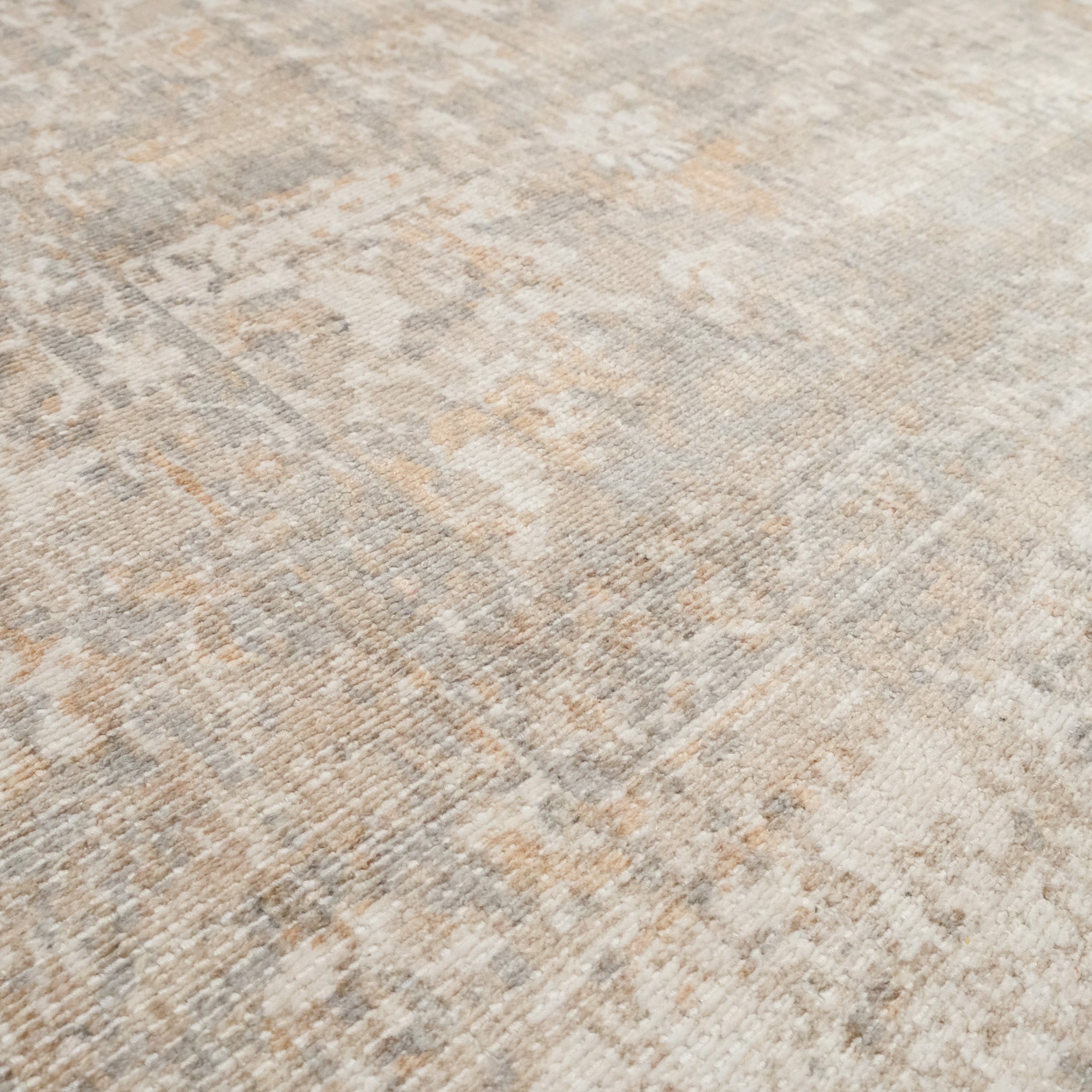 Tezgah Dokuma Vintage Desenli Klasik Gri Halı