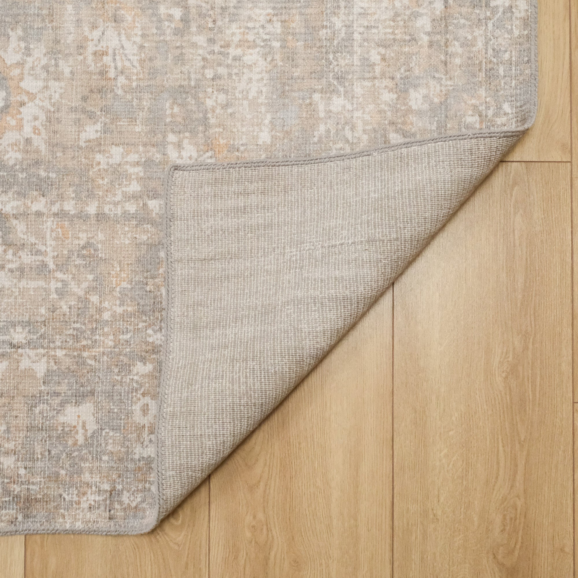 Tezgah Dokuma Vintage Desenli Klasik Gri Halı