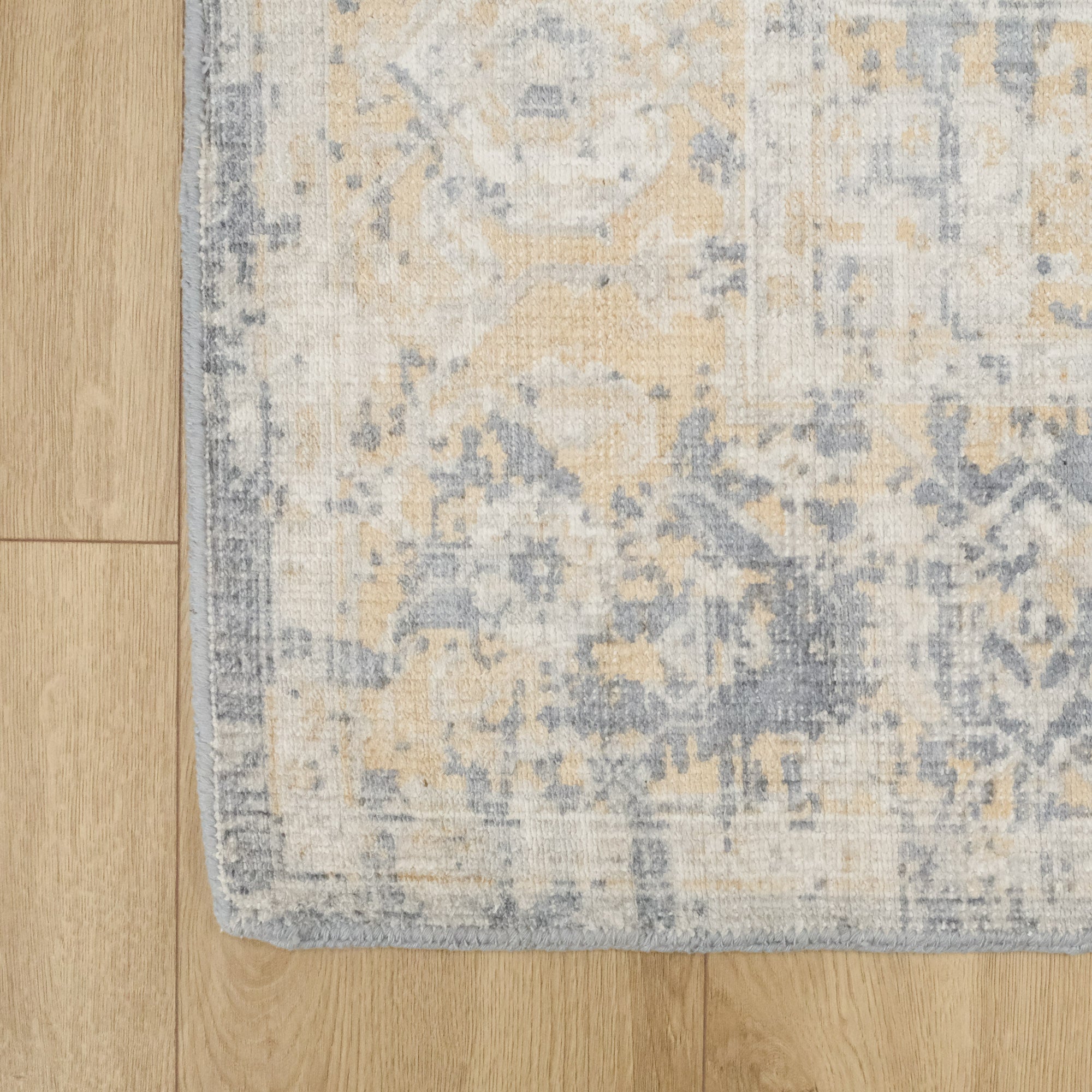 Tezgah Dokuma Vintage Desenli Mavi Klasik Halı