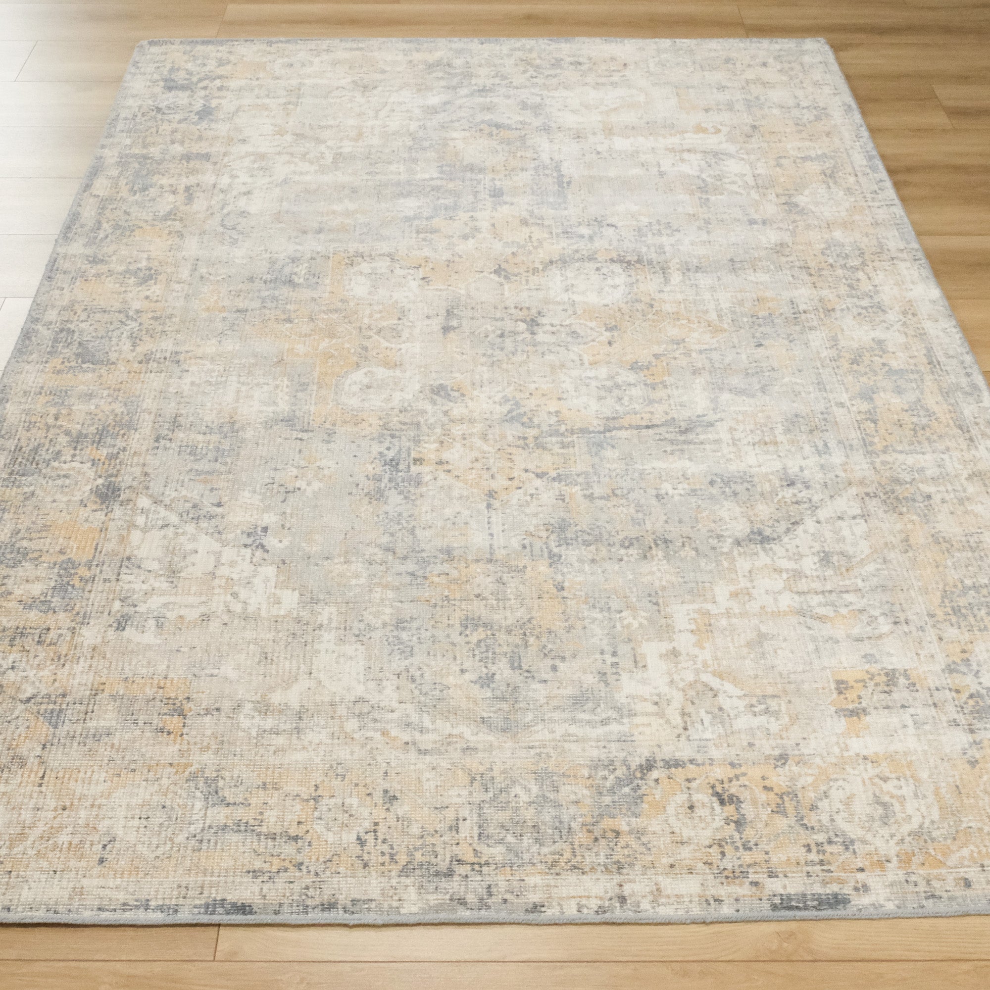 Tezgah Dokuma Vintage Desenli Mavi Klasik Halı