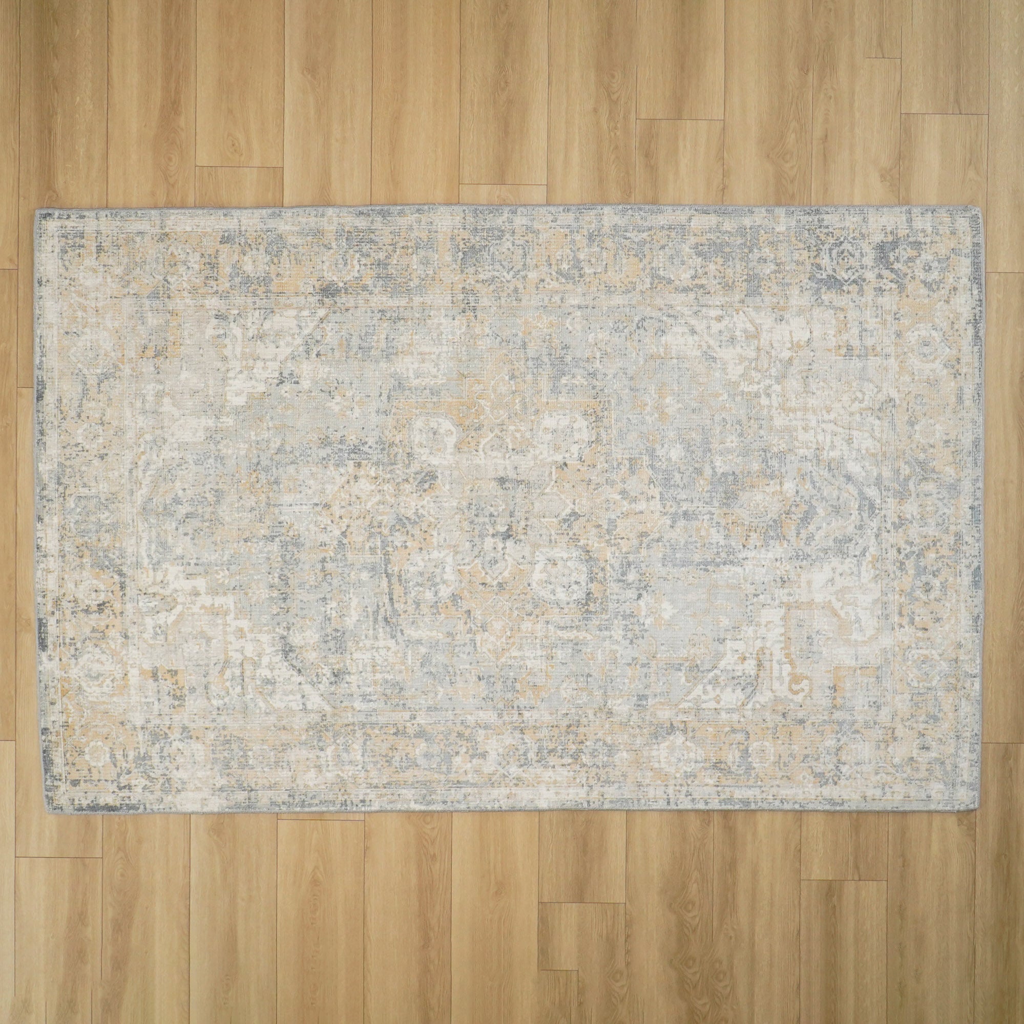 Tezgah Dokuma Vintage Desenli Mavi Klasik Halı