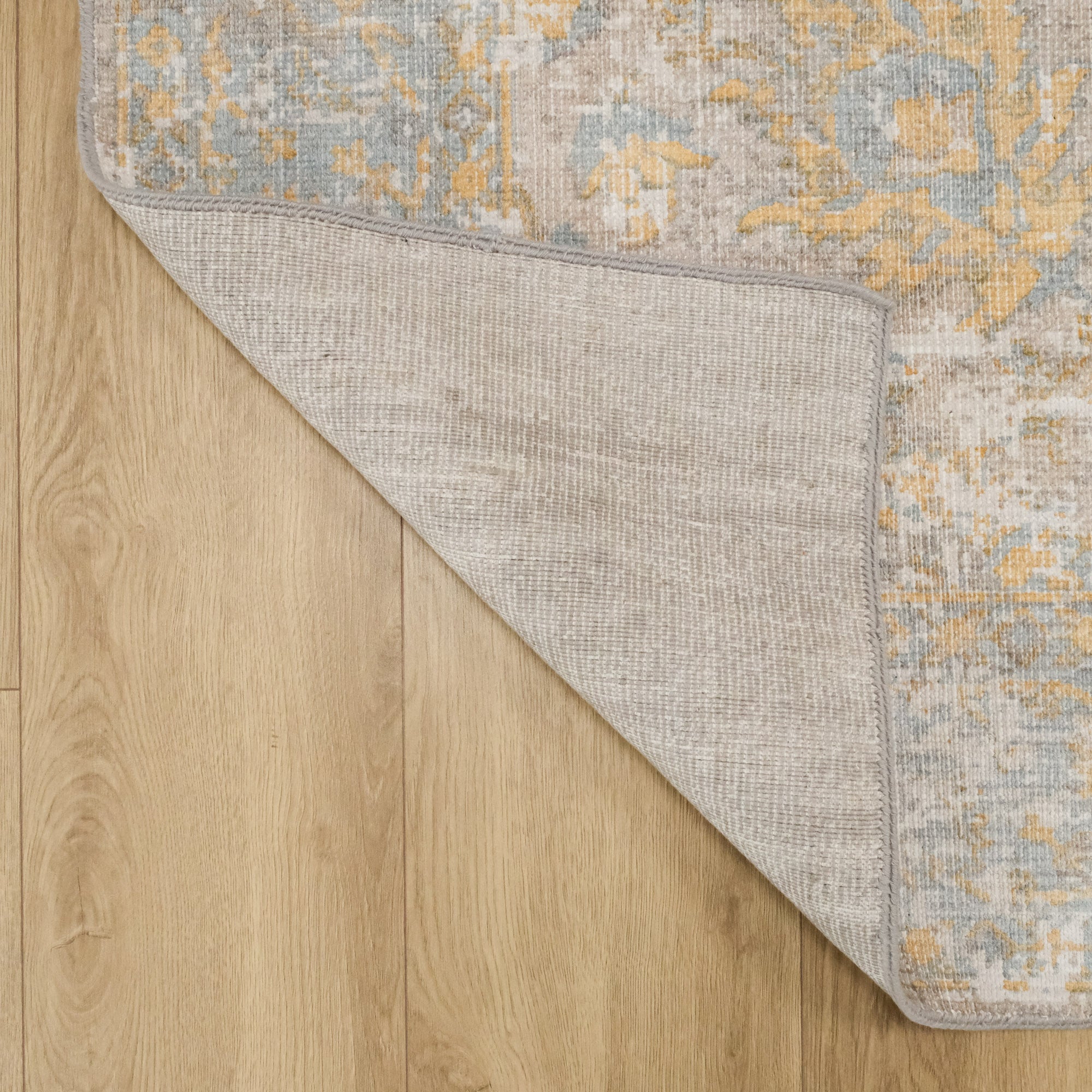 Tezgah Dokuma Vintage Desenli Mavi Halı