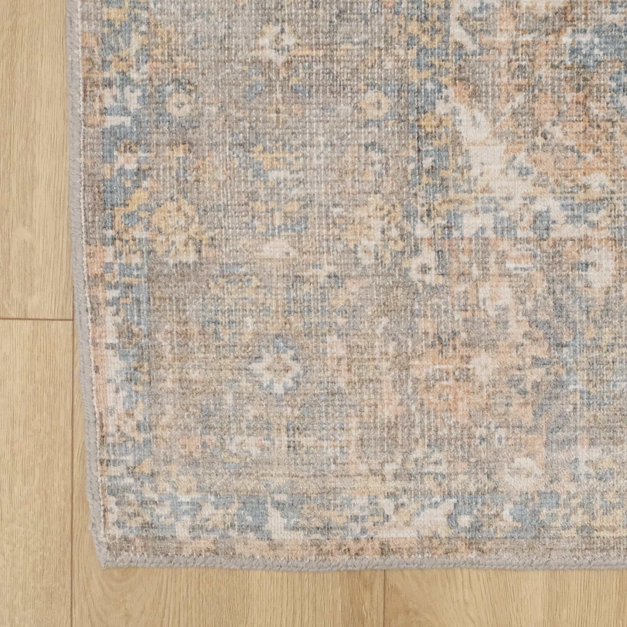 Tezgah Dokuma Vintage Desenli Gri Halı