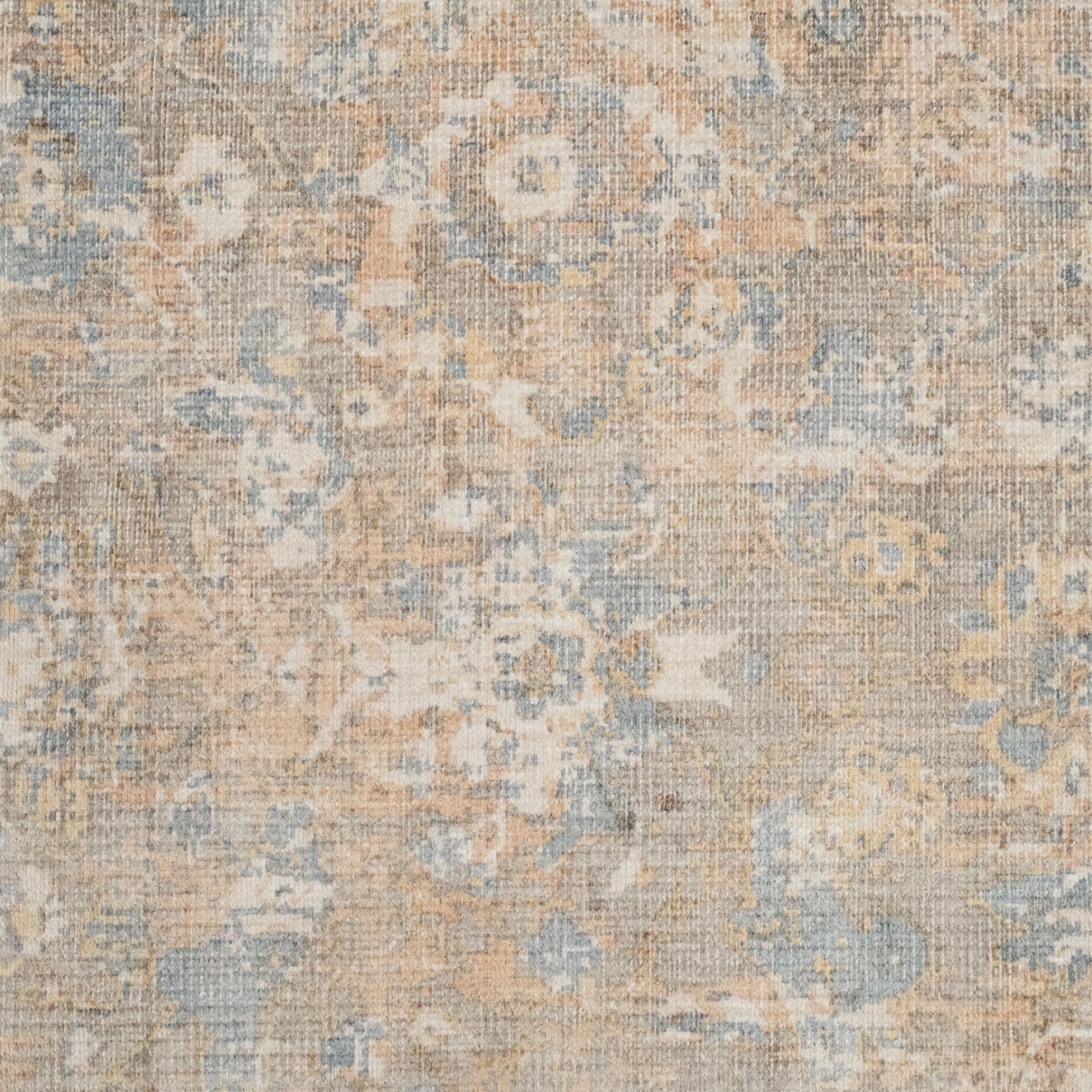 Tezgah Dokuma Vintage Desenli Gri Halı