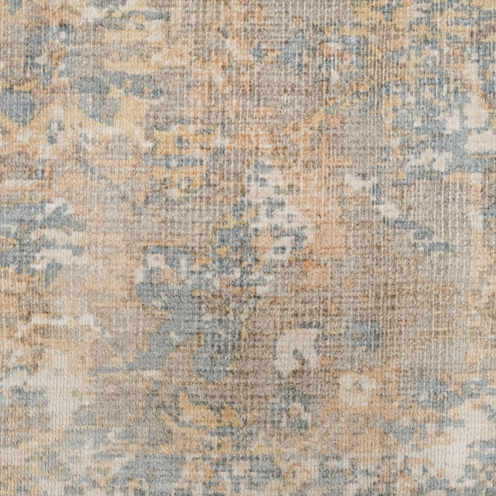 Tezgah Dokuma Vintage Desenli Gri Halı