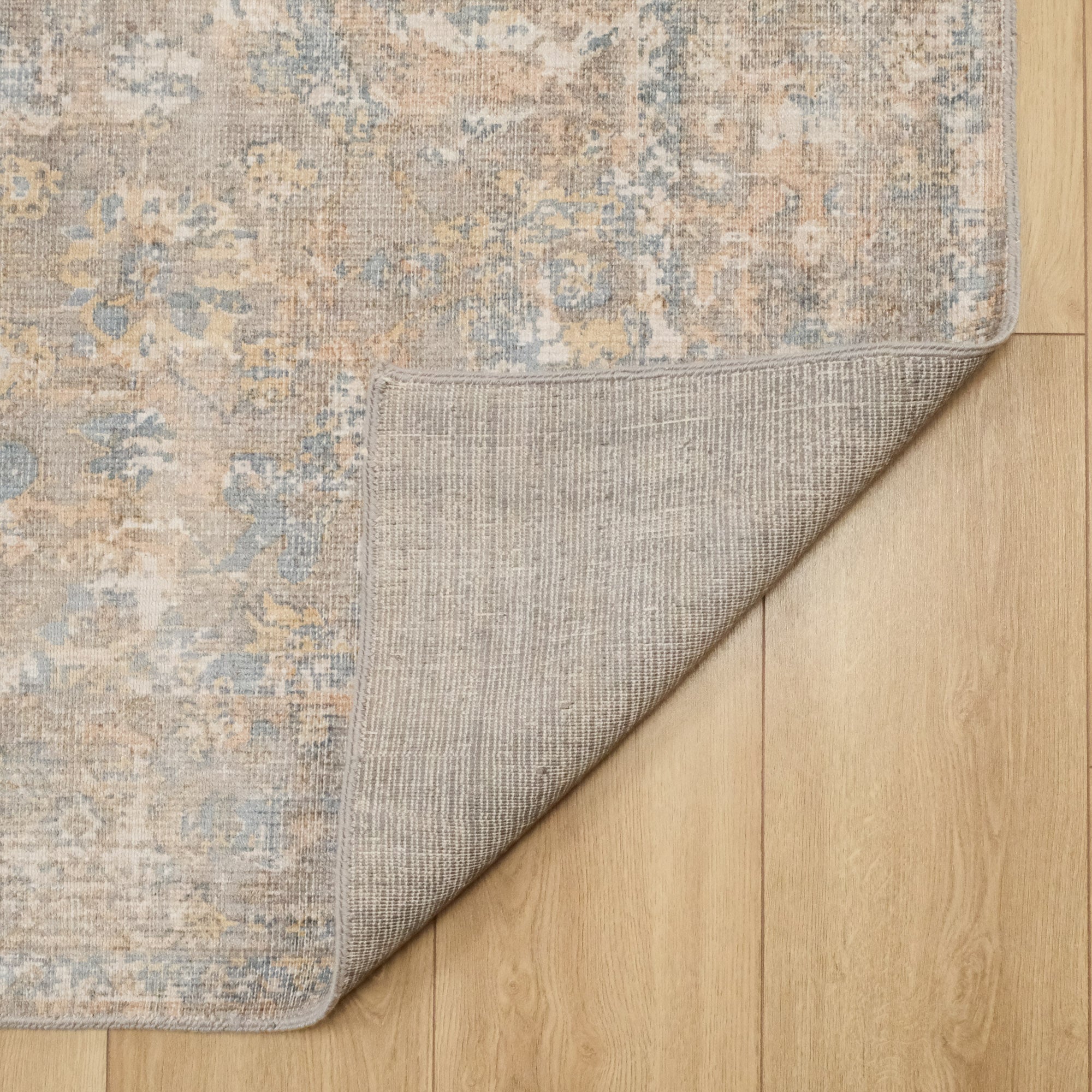 Tezgah Dokuma Vintage Desenli Gri Halı