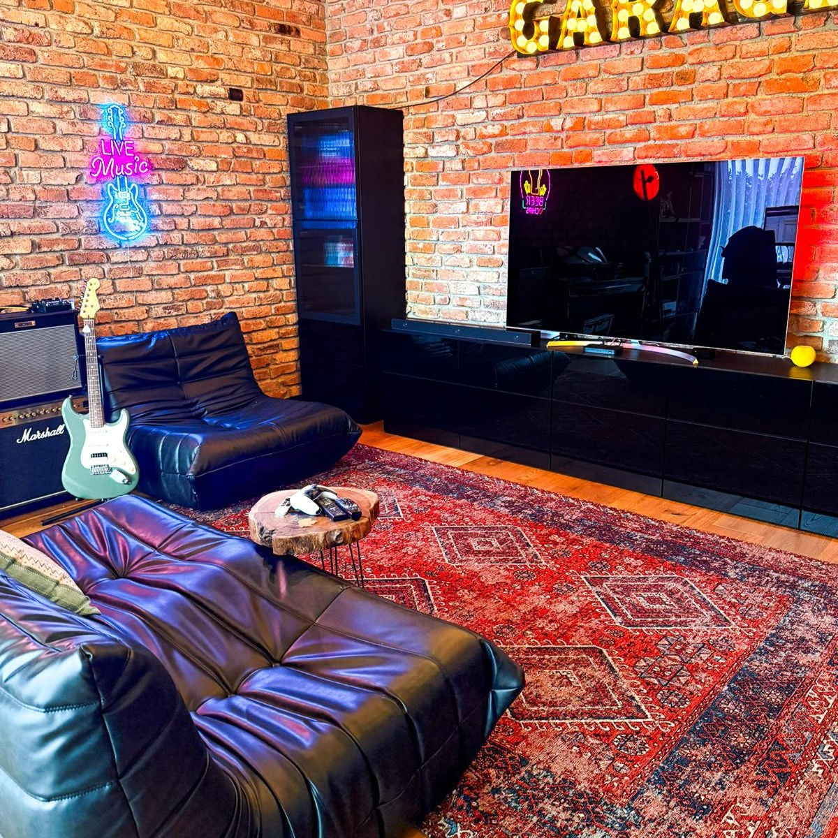 Amber Machine Woven Vintage Patterned Red Rug