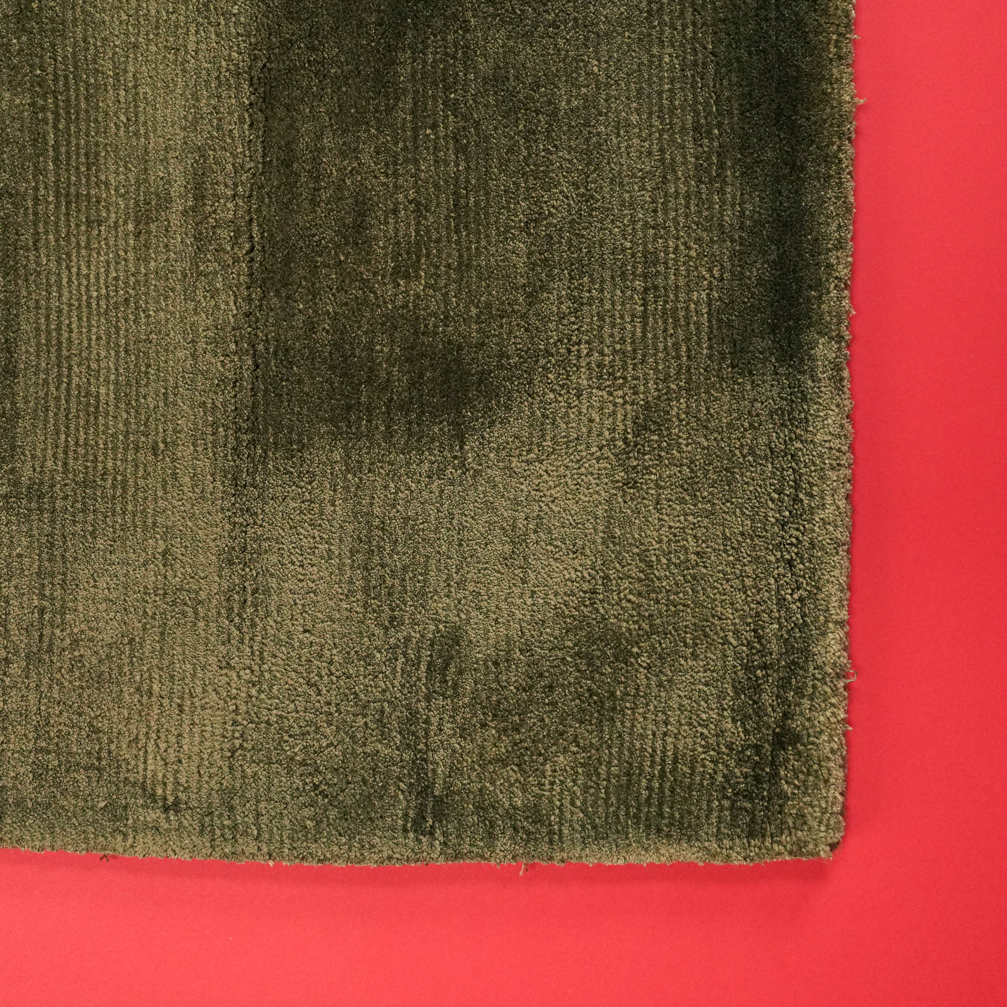 Bench Woven Simple Patterned Green Viscose Rug