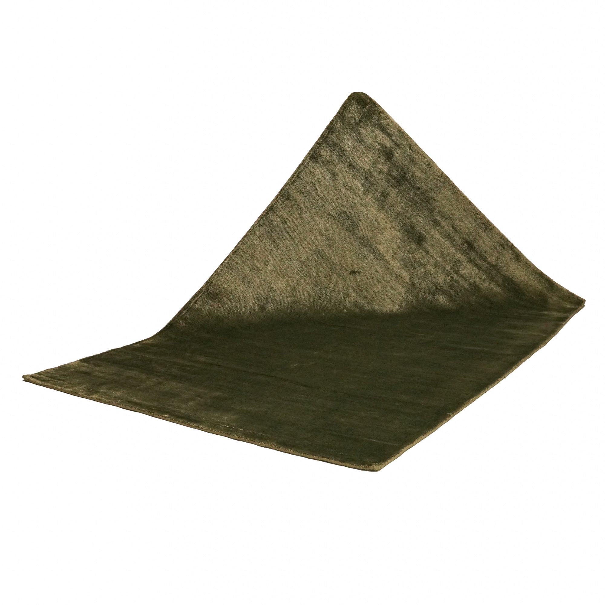 Bench Woven Simple Patterned Green Viscose Rug