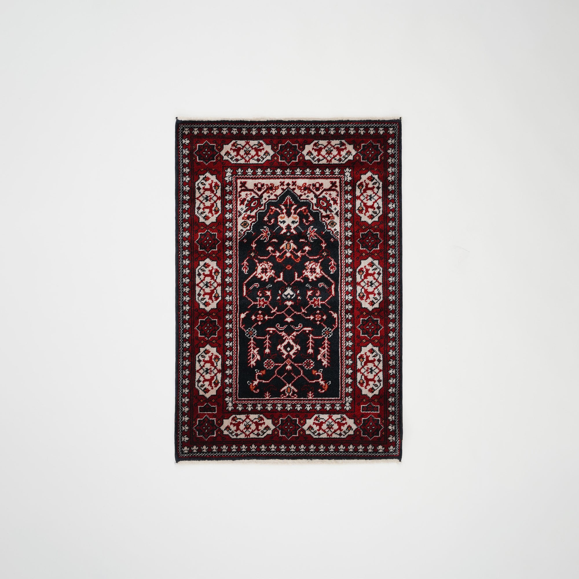 Tezgah Dokuma Tencel Bordo Seccade Halı