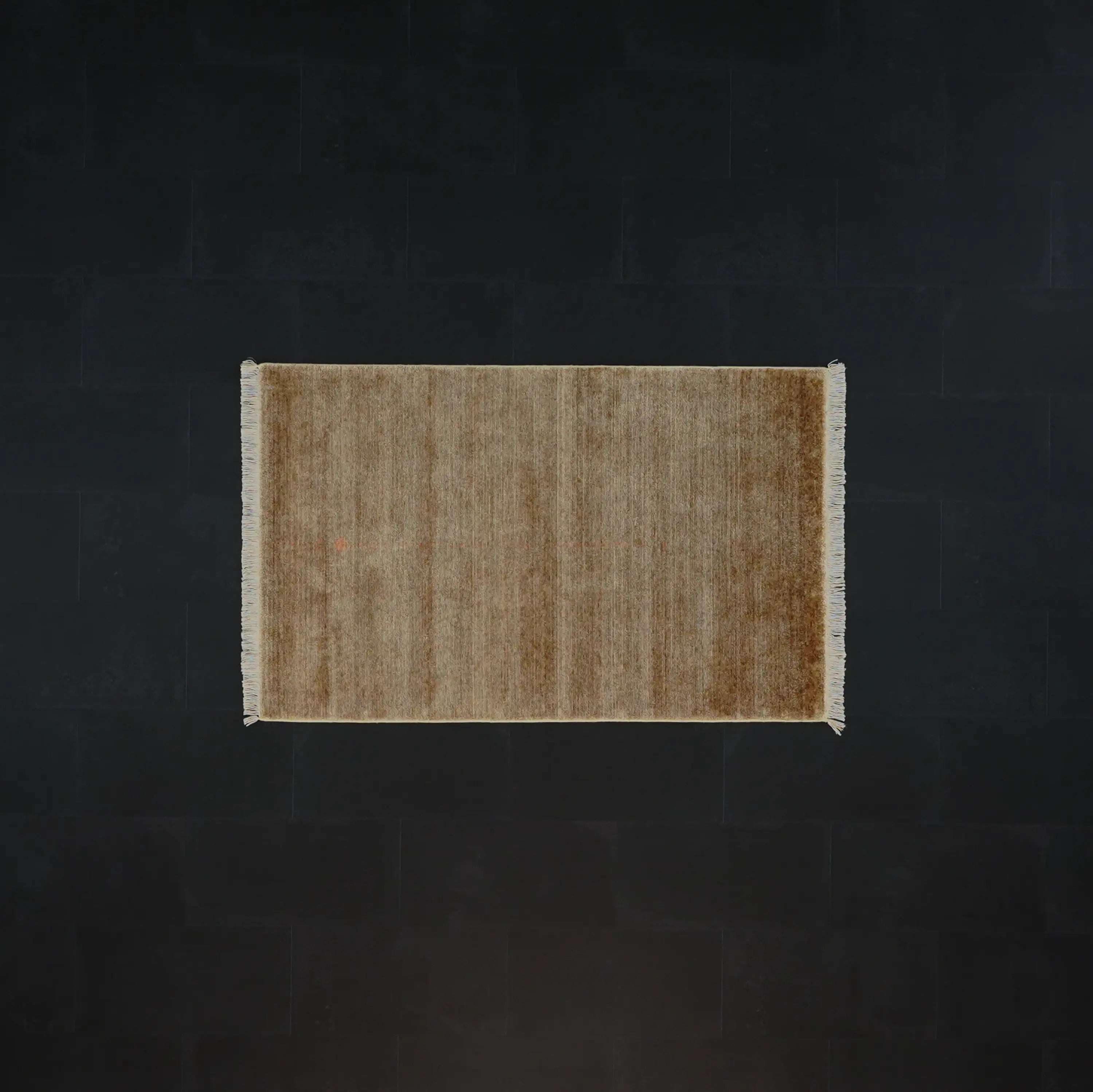 Haki Yeşil Tencel Tezgah Dokuma Baş Başa Seccade