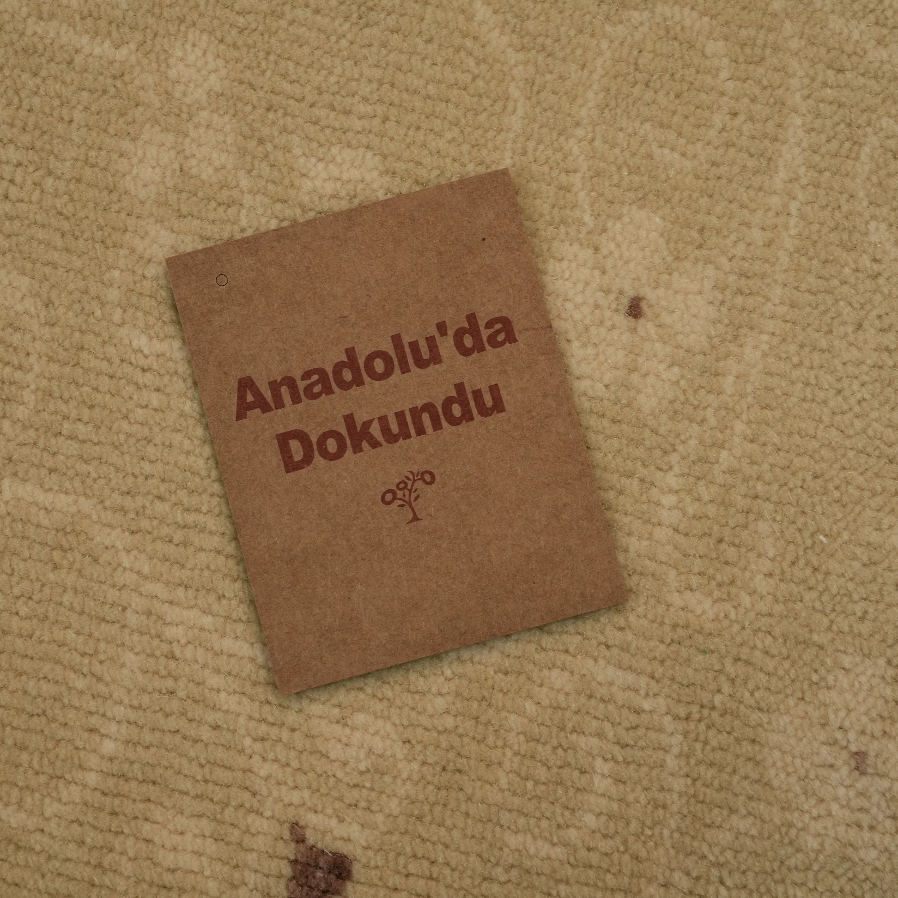 Harem Serisi El Dokuma İpekli Uşak Desenli Bej Halı