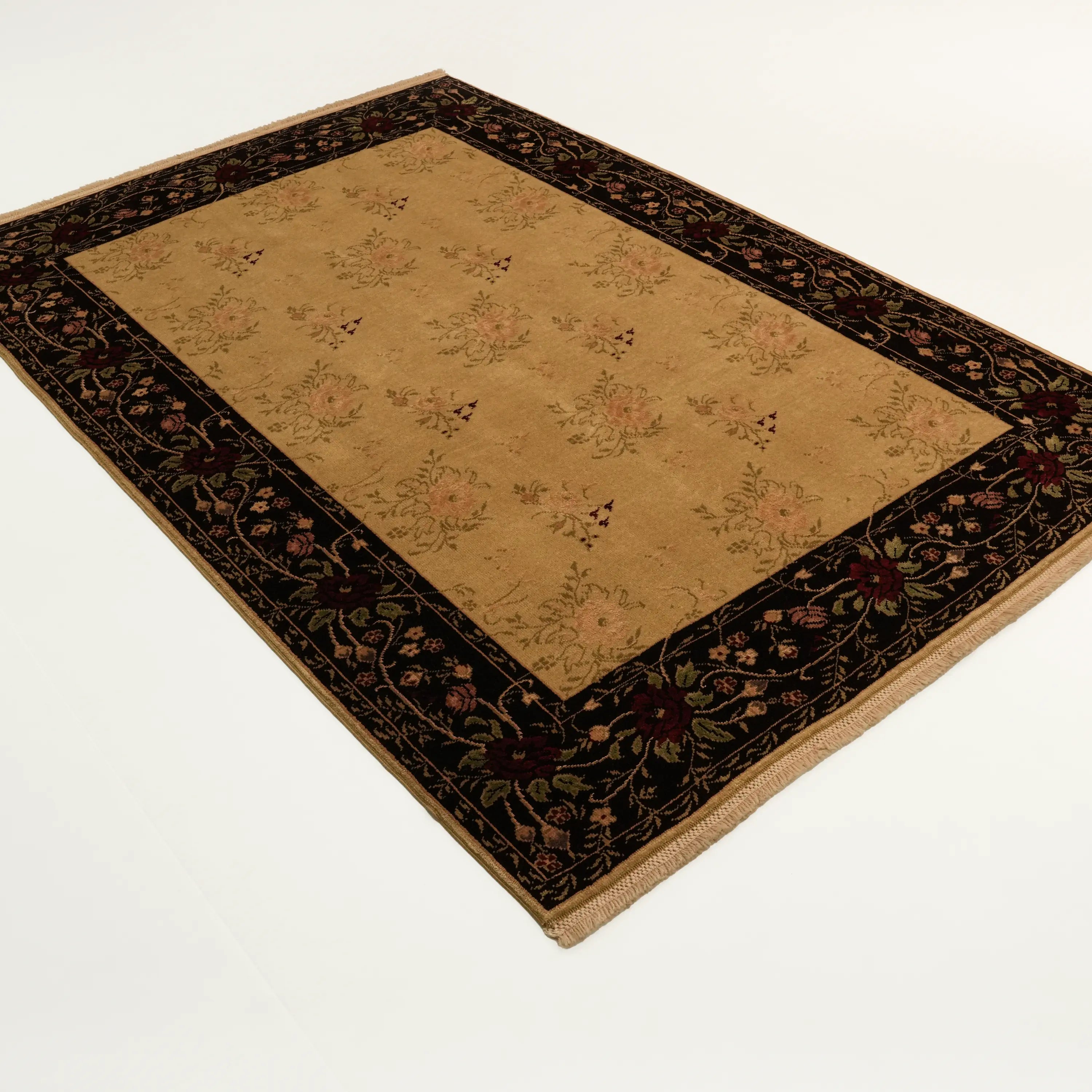 Harem Serisi El Dokuma Uşak Desenli Bej İpekli Halı