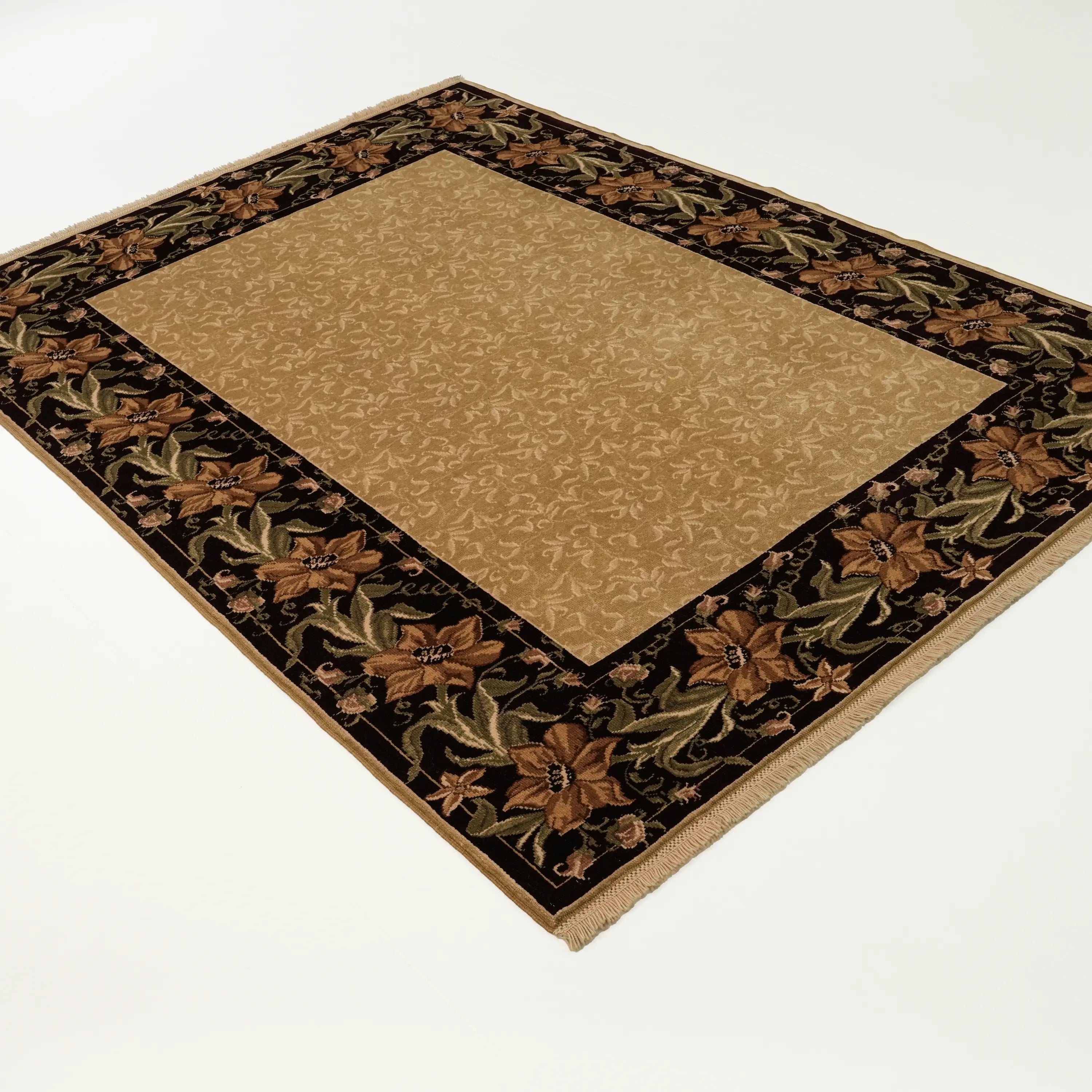 Harem Serisi El Dokuma Uşak Desenli Bej Yün Halı