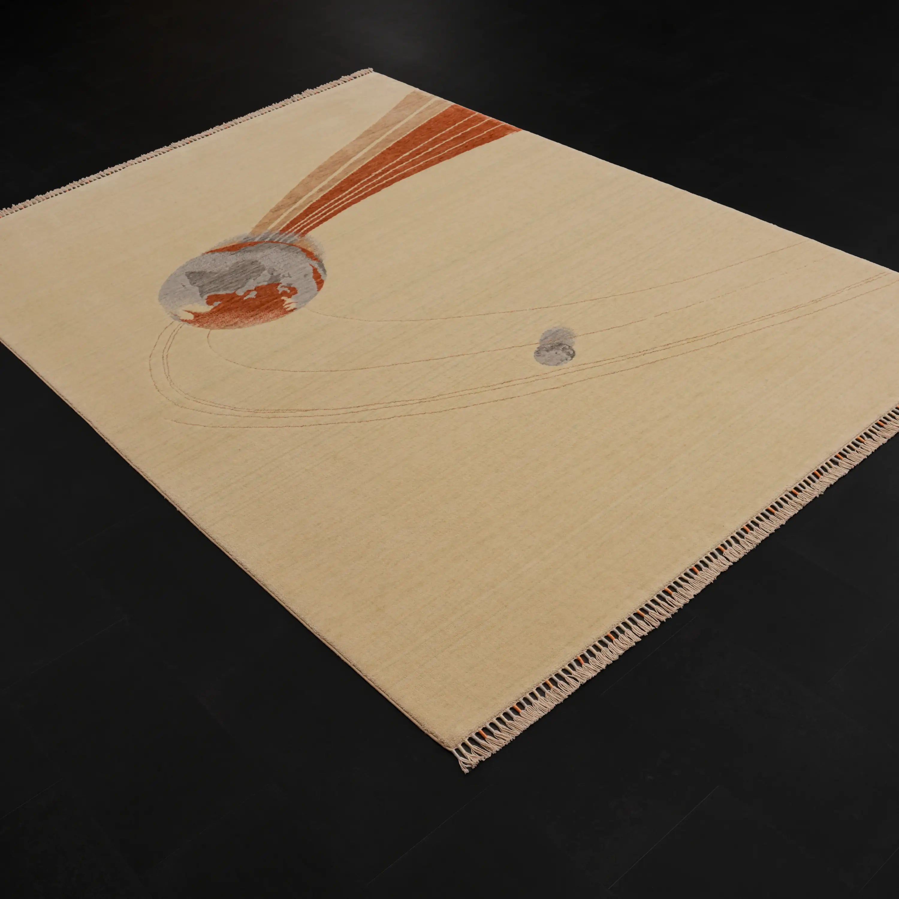 Hatıl Serisi Dünya Desenli Doğal Yün Tezgah Dokuma Halı