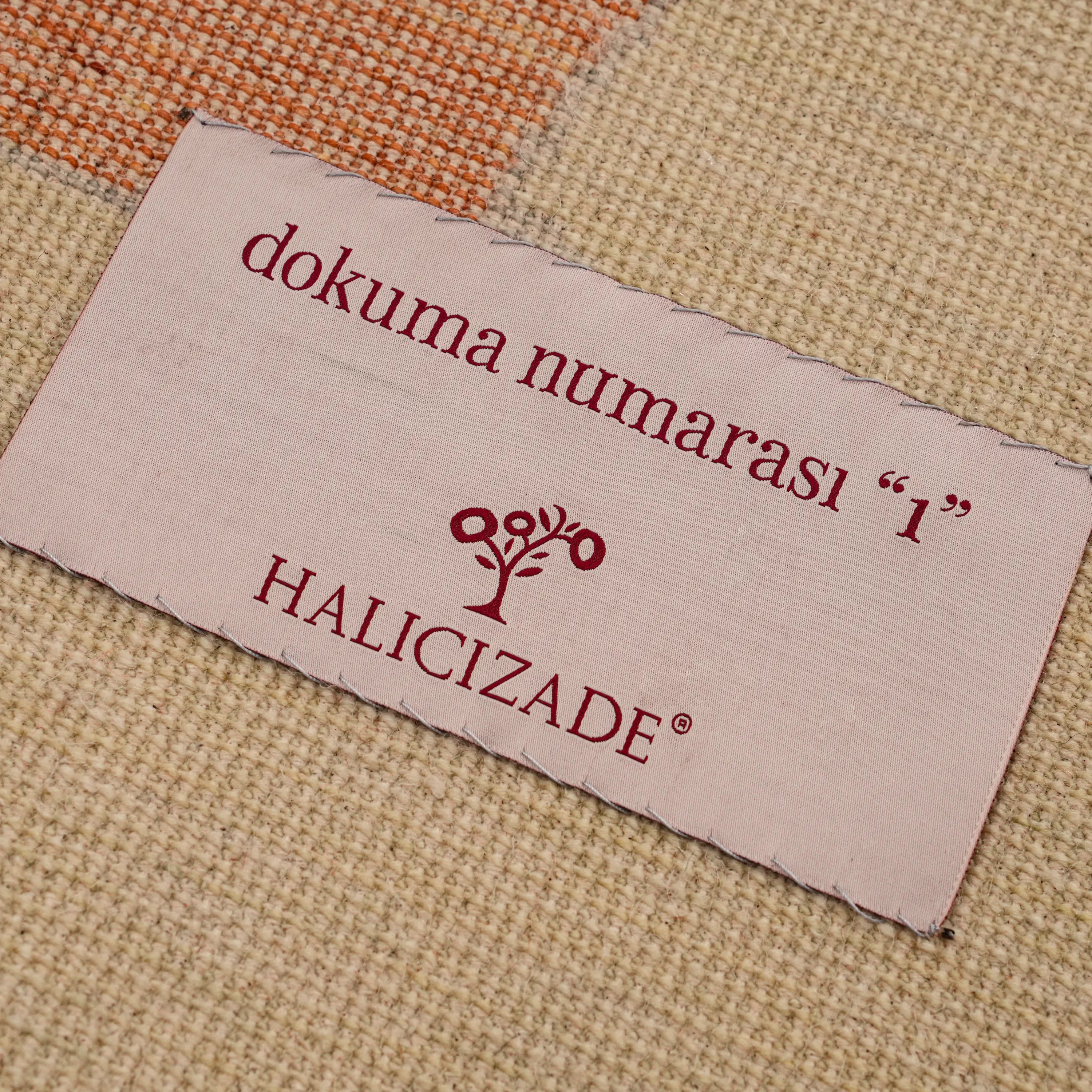 Hatıl Series Deer Patterned Natural Wool Loom-Woven Rug