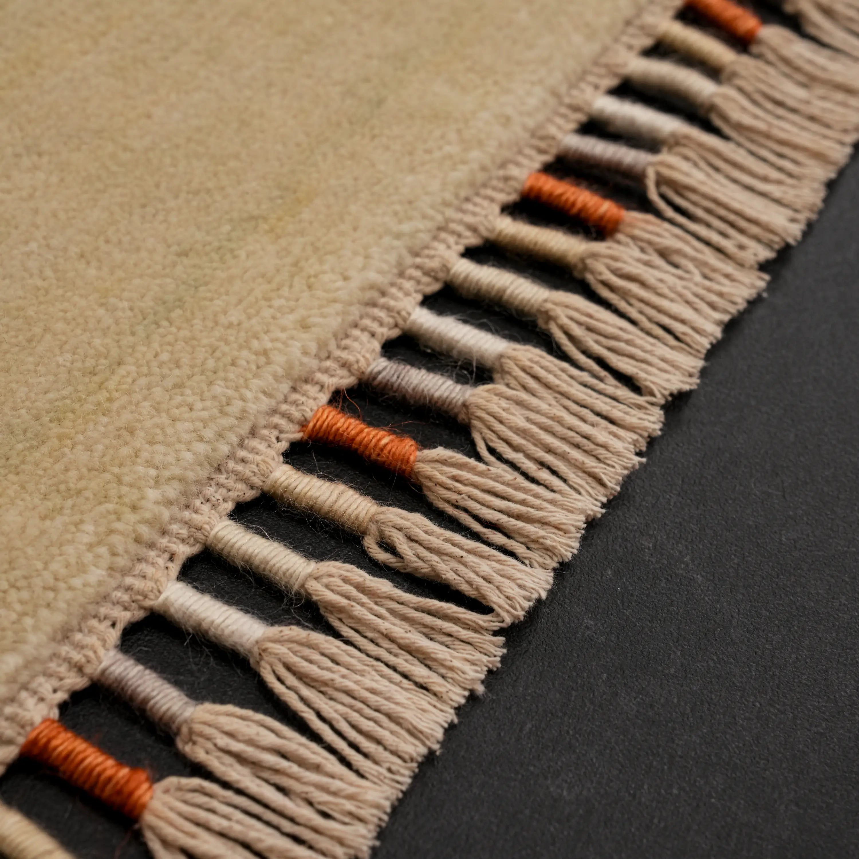 Hatıl Series Deer Patterned Natural Wool Loom-Woven Rug